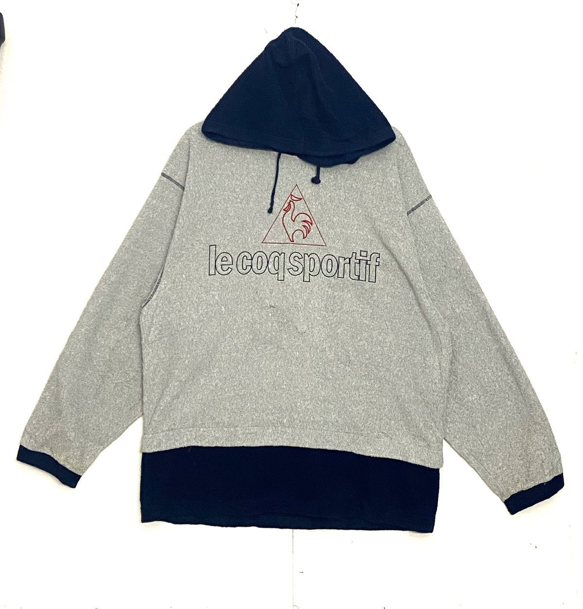 Le Coq Sportif × Vintage Vintage 90s Le Coq Sportif Hoodie Fleece Spellout Large Size US L / EU 52-54 / 3 - 1 Thumbnail