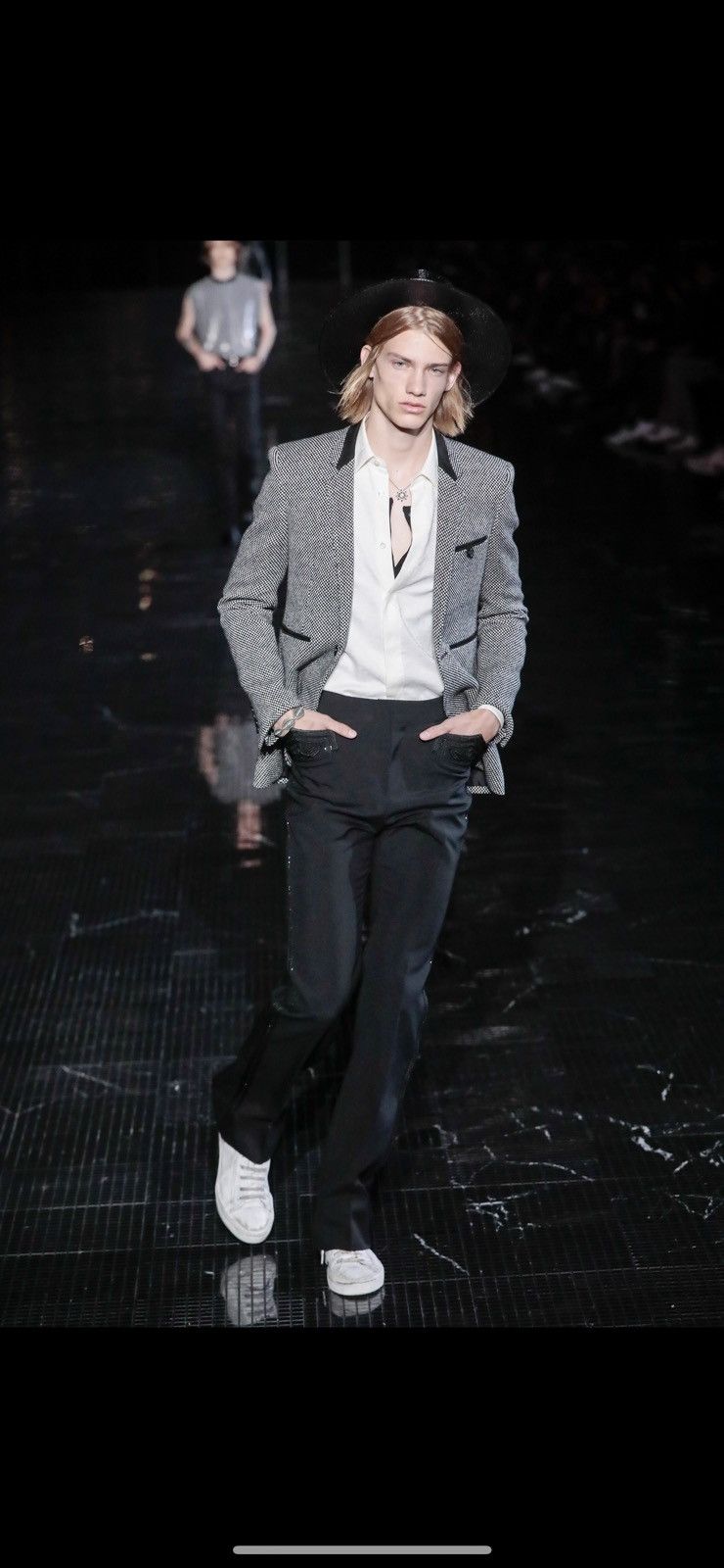 Saint Laurent Paris Grail-SS19 runaway pentalon brode toile Flared pants Size US 38 / EU 54 - 3 Thumbnail