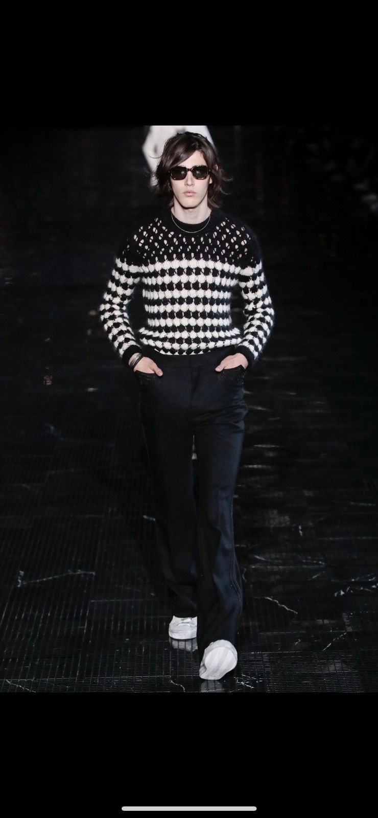 Saint Laurent Paris Grail-SS19 runaway pentalon brode toile Flared pants Size US 38 / EU 54 - 4 Thumbnail