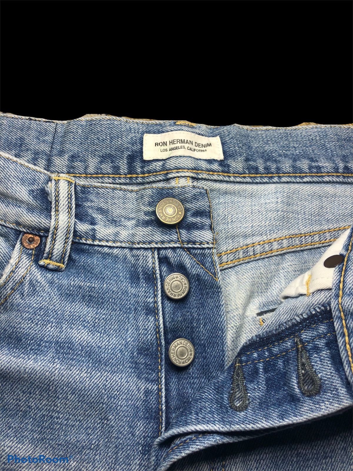 Ron Herman SELVEDGE⚡️RON HERMAN LA WASHED BLUE DENIM Size US 30 / EU 46 - 4 Thumbnail