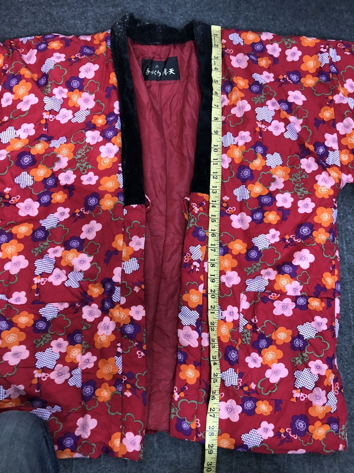 Japanese Brand 90s Japanese Traditional Kimono Hanten Padded Floral Design Size US XL / EU 56 / 4 - 6 Thumbnail