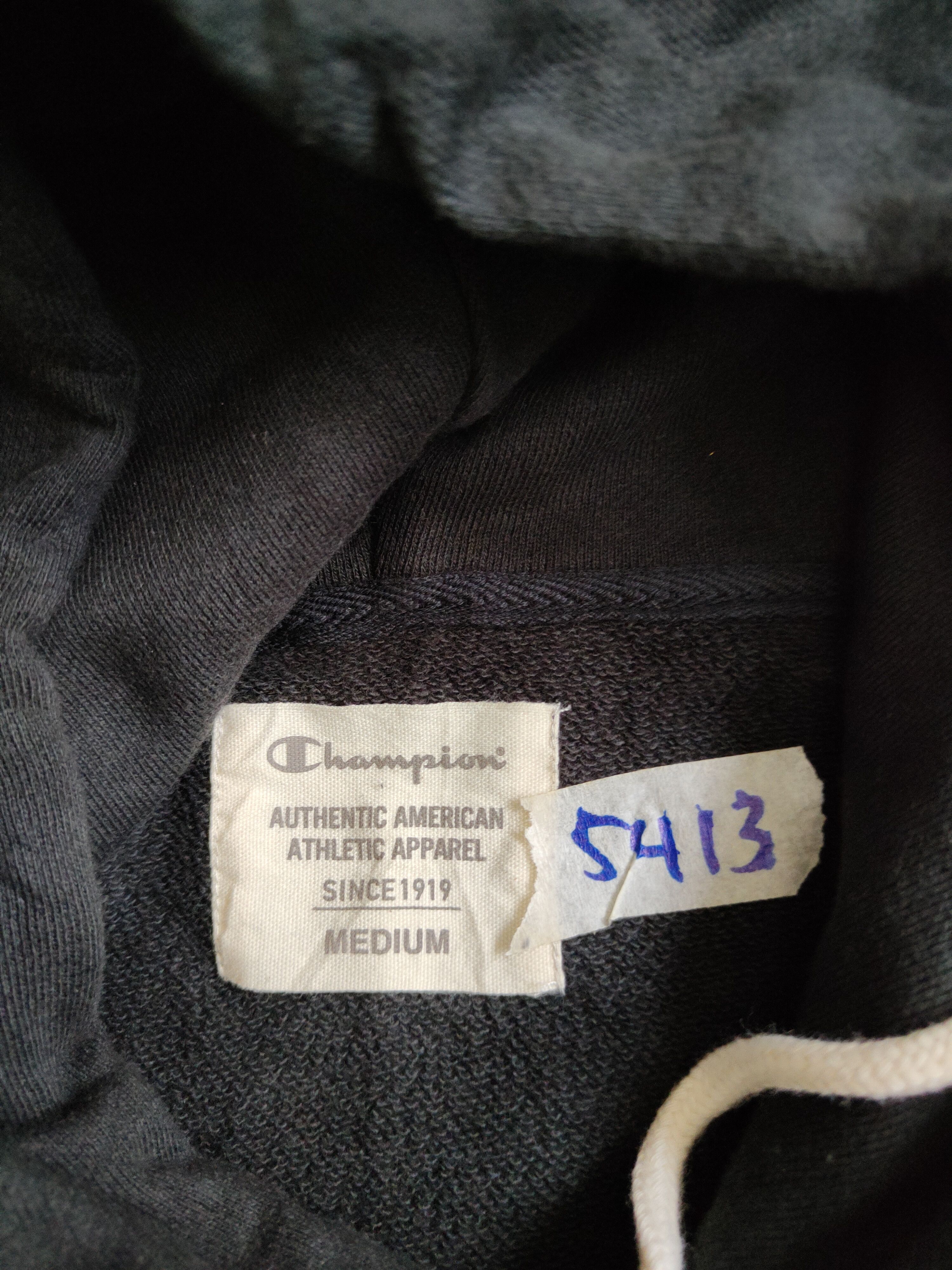 Champion × Japanese Brand Champion vintage Black Hoodie Sweatshirt #5213 Size US M / EU 48-50 / 2 - 11 Thumbnail
