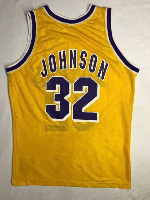 NBA Vintage 90 Champion Magic Johnson 32 LA Lakers Jersey NBA Size US M / EU 48-50 / 2 - 2 Thumbnail