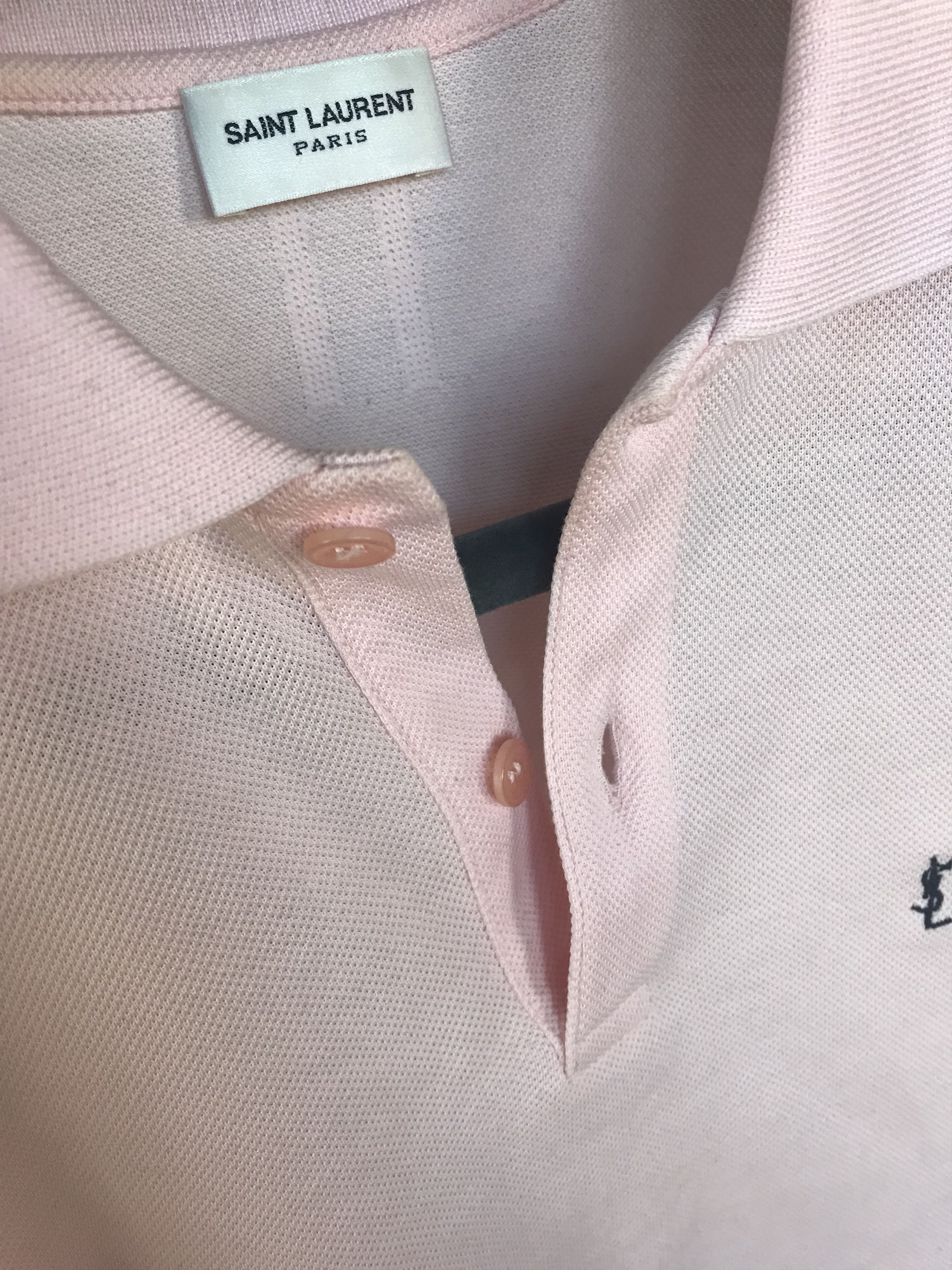 Hedi Slimane × Saint Laurent Paris Saint Laurent YSL logo pink polo Size US S / EU 44-46 / 1 - 3 Thumbnail
