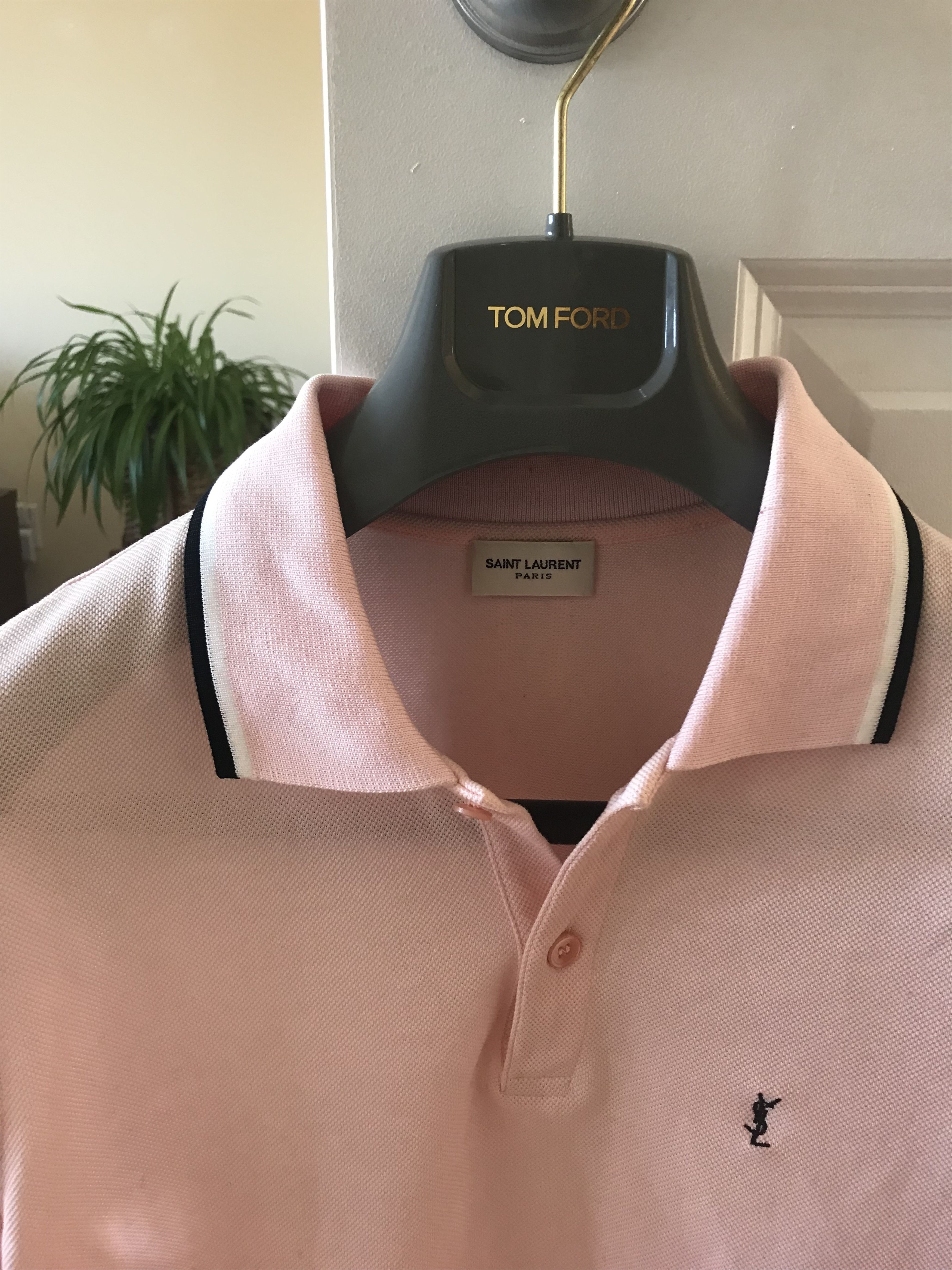 Hedi Slimane × Saint Laurent Paris Saint Laurent YSL logo pink polo Size US S / EU 44-46 / 1 - 6 Thumbnail