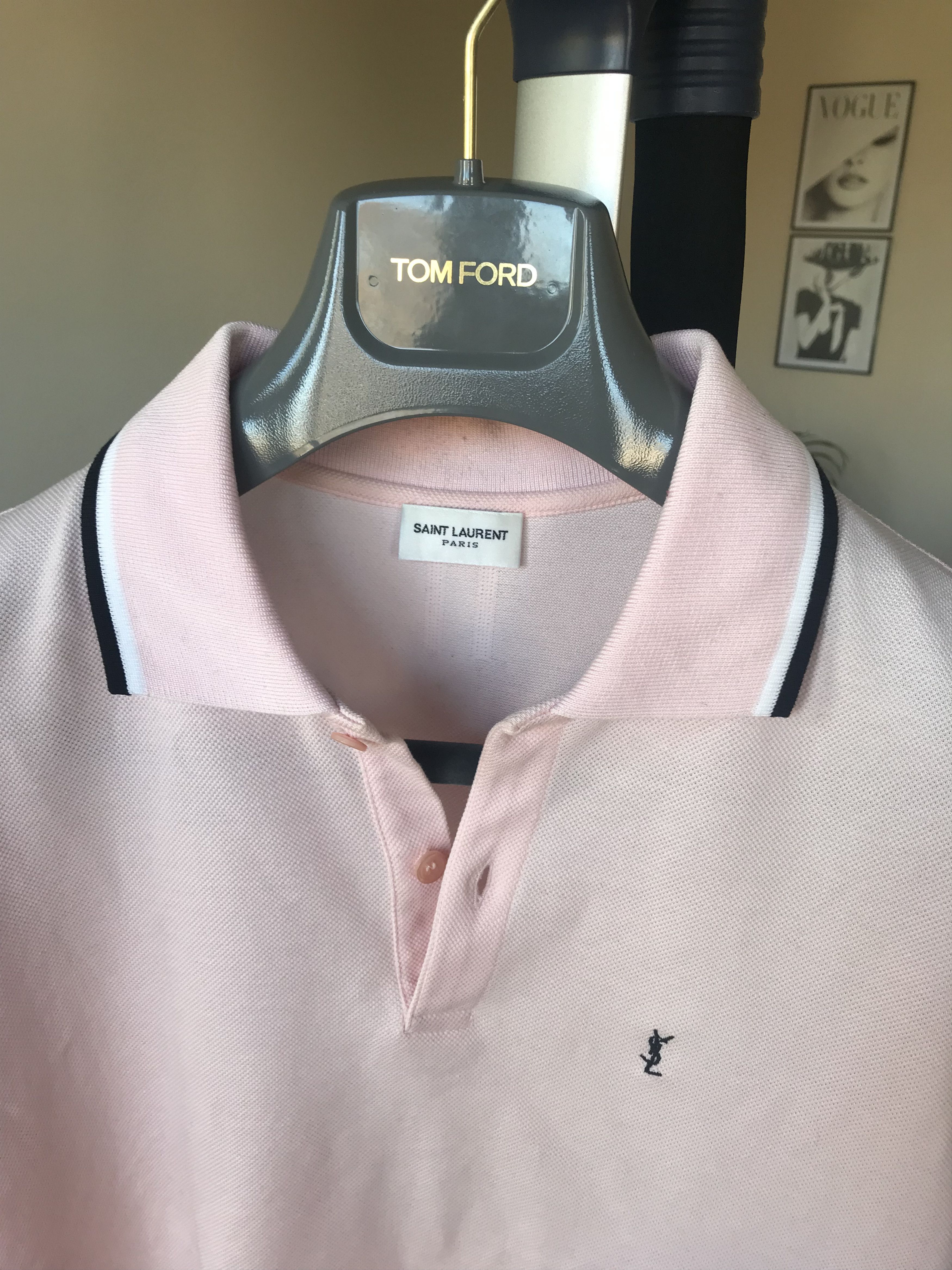Hedi Slimane × Saint Laurent Paris Saint Laurent YSL logo pink polo Size US S / EU 44-46 / 1 - 2 Thumbnail