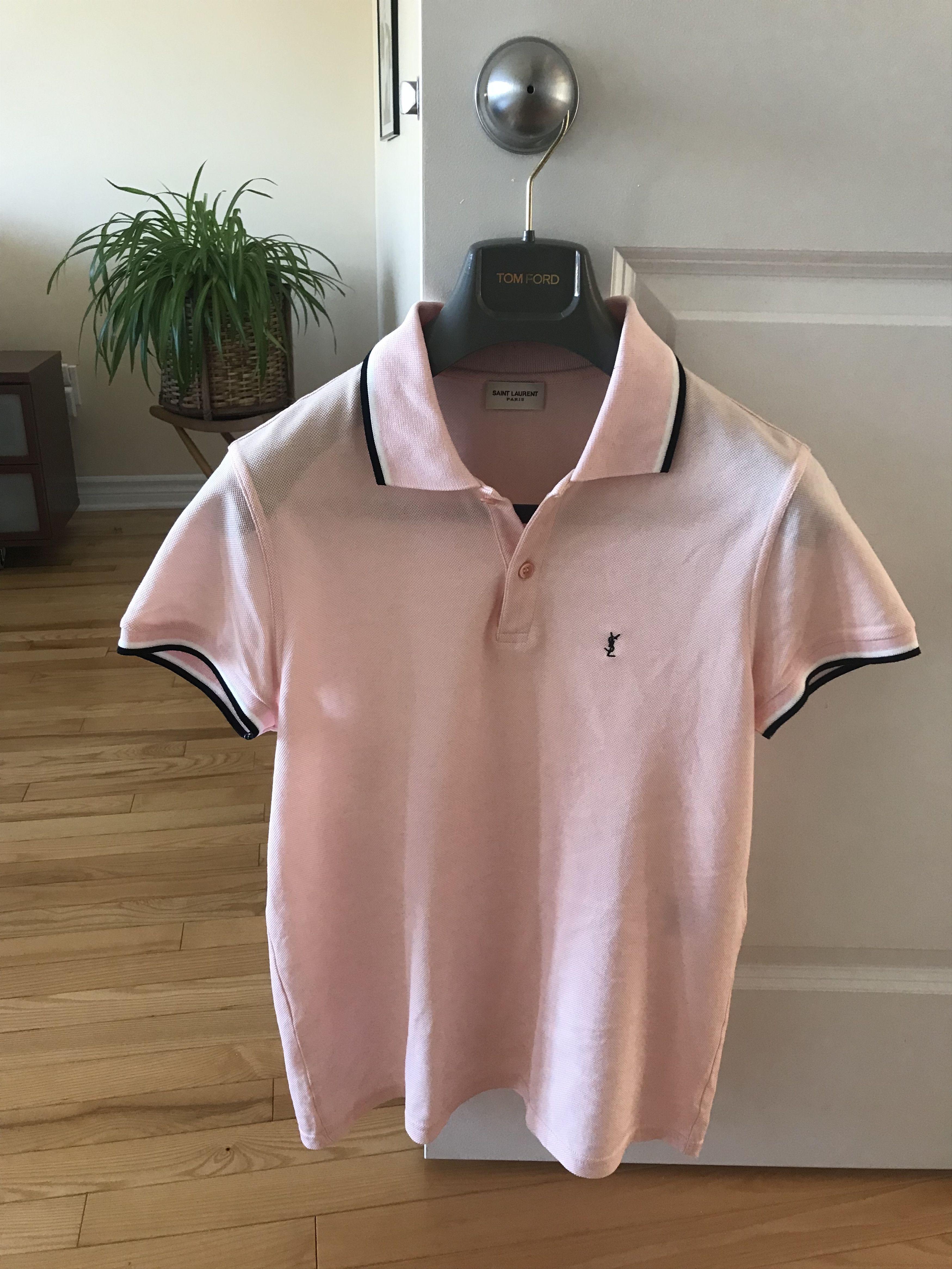 Hedi Slimane × Saint Laurent Paris Saint Laurent YSL logo pink polo Size US S / EU 44-46 / 1 - 5 Thumbnail