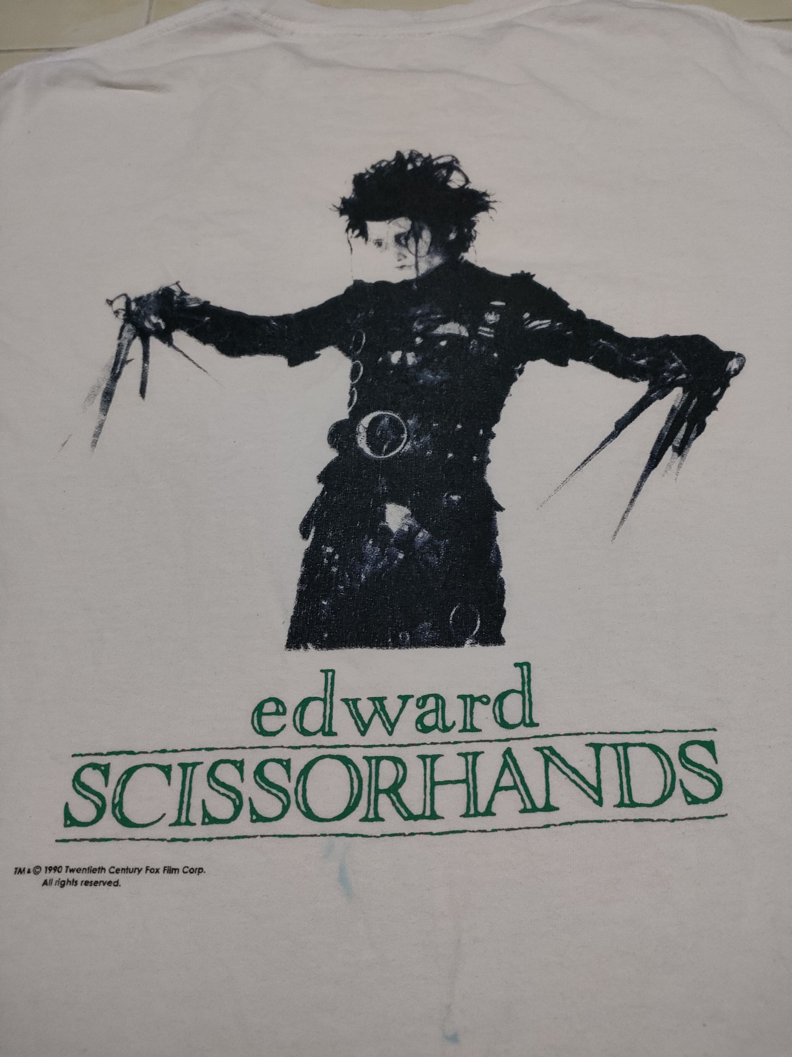 Other Rare 90s Vintage Edward Scissorhands Jonny Depp Movie Tee Size US XL / EU 56 / 4 - 15 Thumbnail