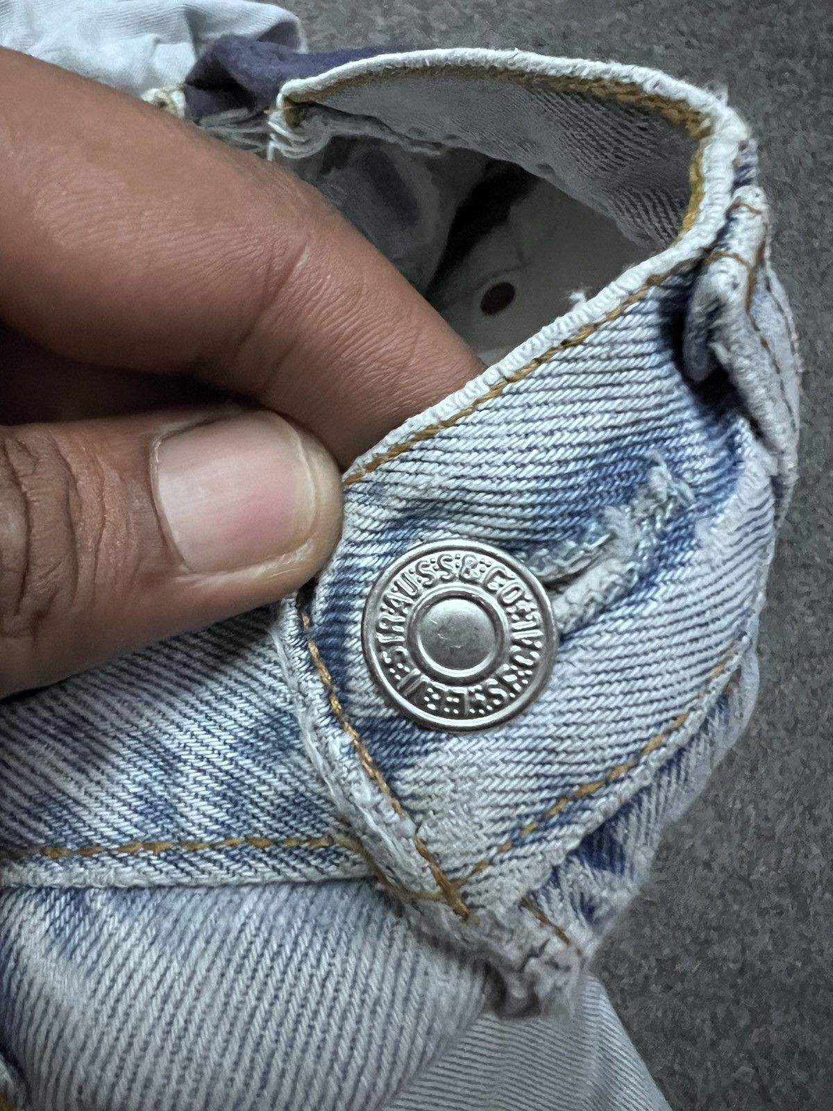 Levi's Made & Crafted CUSTOM MADE LEVIS 501 PATCHED MINNIE MOUSE DENIM PANT Size US 30 / EU 46 - 10 Thumbnail