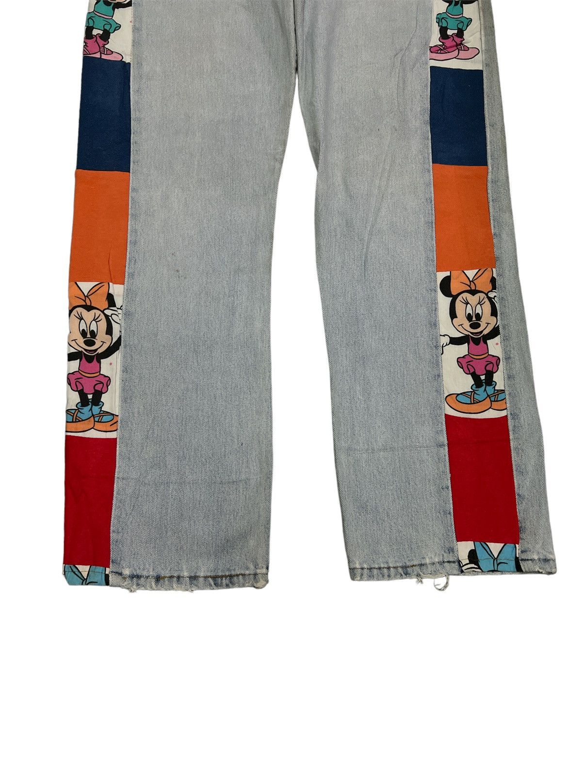 Levi's Made & Crafted CUSTOM MADE LEVIS 501 PATCHED MINNIE MOUSE DENIM PANT Size US 30 / EU 46 - 5 Thumbnail
