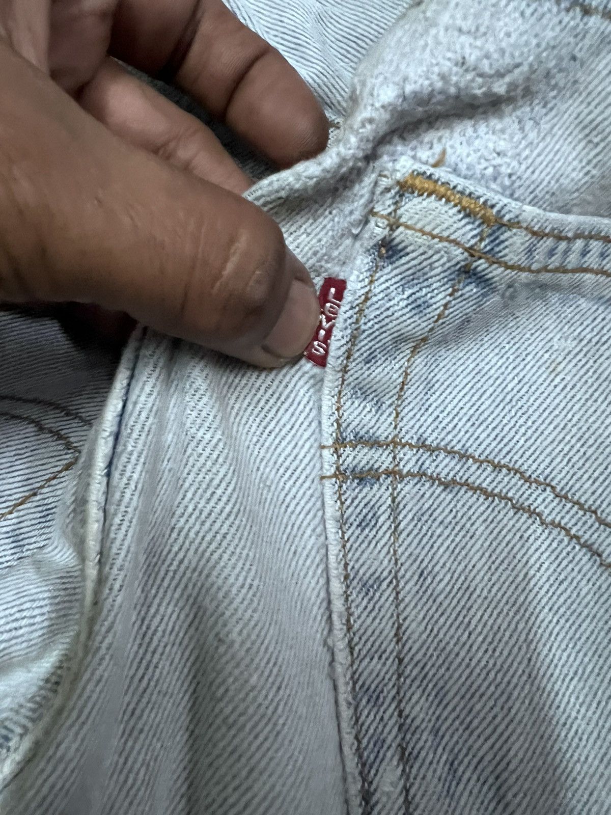Levi's Made & Crafted CUSTOM MADE LEVIS 501 PATCHED MINNIE MOUSE DENIM PANT Size US 30 / EU 46 - 8 Thumbnail
