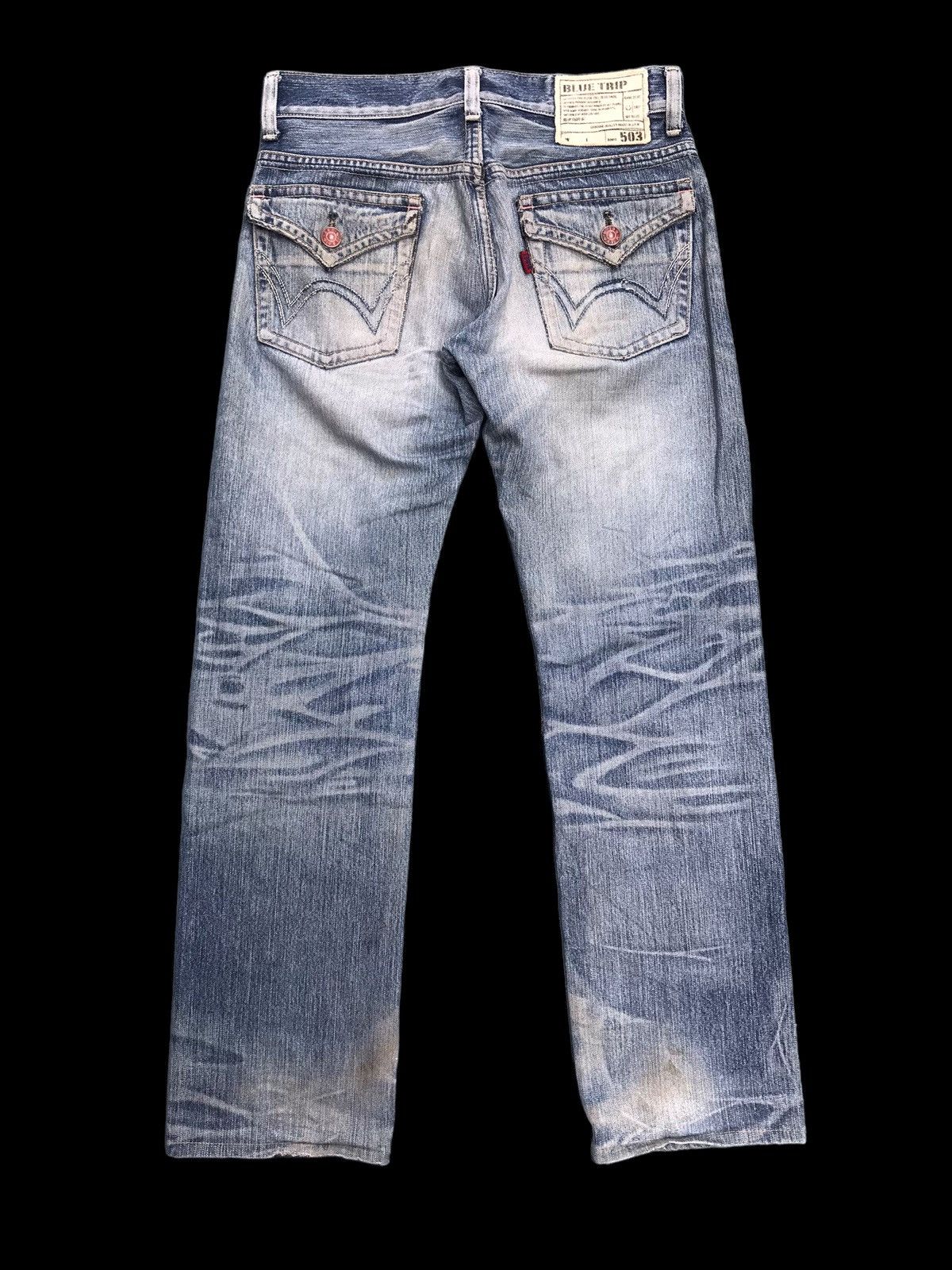 Edwin × If Six Was Nine THRASHED💥Sick Distressed Edwin 503 Denim Jeans Pants Size US 31 - 9 Thumbnail