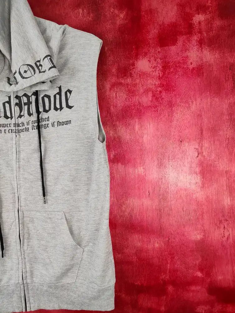 Japanese Brand DL Dig Deep big skull mask covid 19 Sleeveless Hoodie #5420 Size US M / EU 48-50 / 2 - 10 Thumbnail