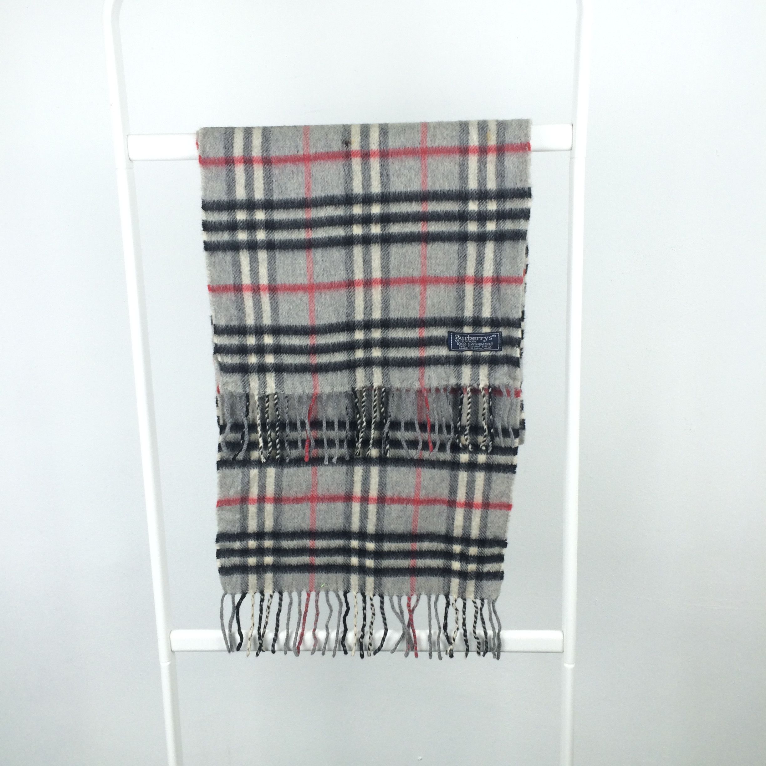 Burberry × Vintage W21 VTG BURBERRYS GREY NOVA CHECK MADE IN ENGLAND Size ONE SIZE - 2 Thumbnail