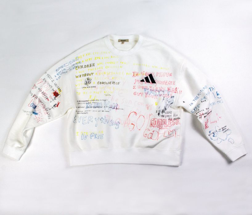 Yeezy Season Adidas Yeezy Season 5 Scribble Graffiti Crewneck