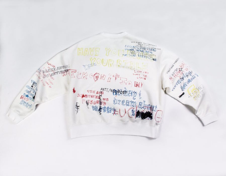 Yeezy Season Adidas Yeezy Season 5 Scribble Graffiti Crewneck