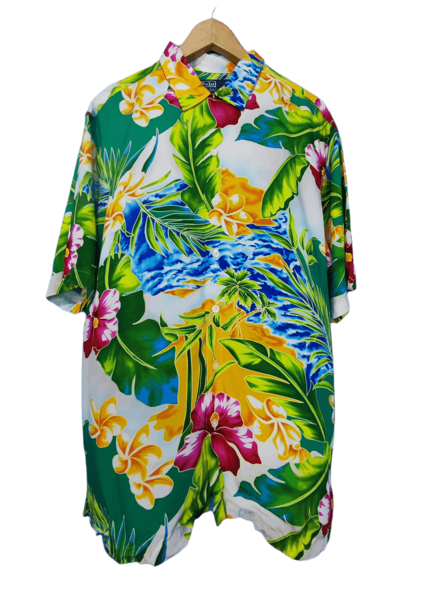Polo Ralph Lauren × Vintage Vintage Polo Ralph Lauren Floral Hawaiian Shirt Polo USA Size US M / EU 48-50 / 2 - 1 Thumbnail