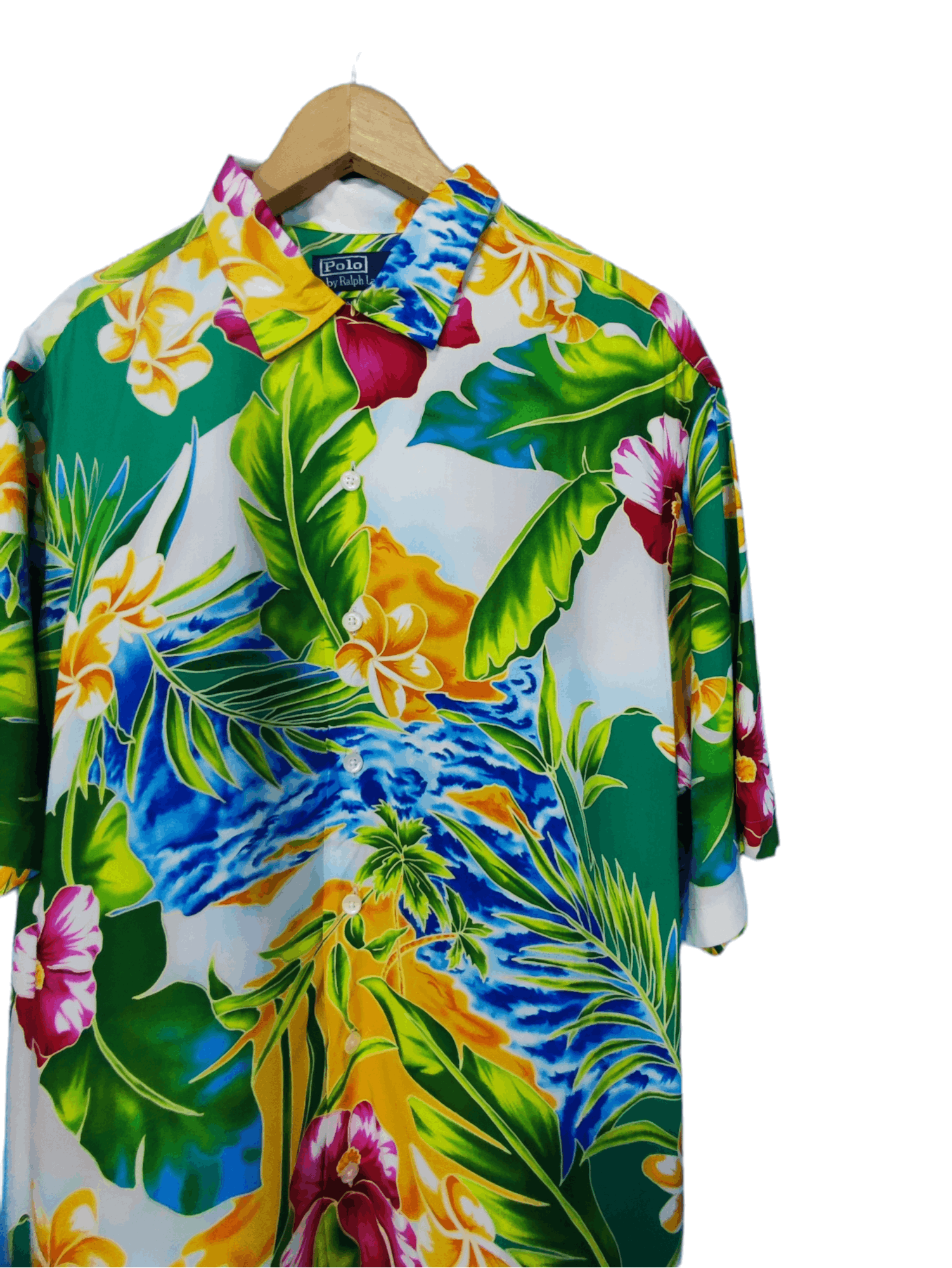 Polo Ralph Lauren × Vintage Vintage Polo Ralph Lauren Floral Hawaiian Shirt Polo USA Size US M / EU 48-50 / 2 - 5 Thumbnail