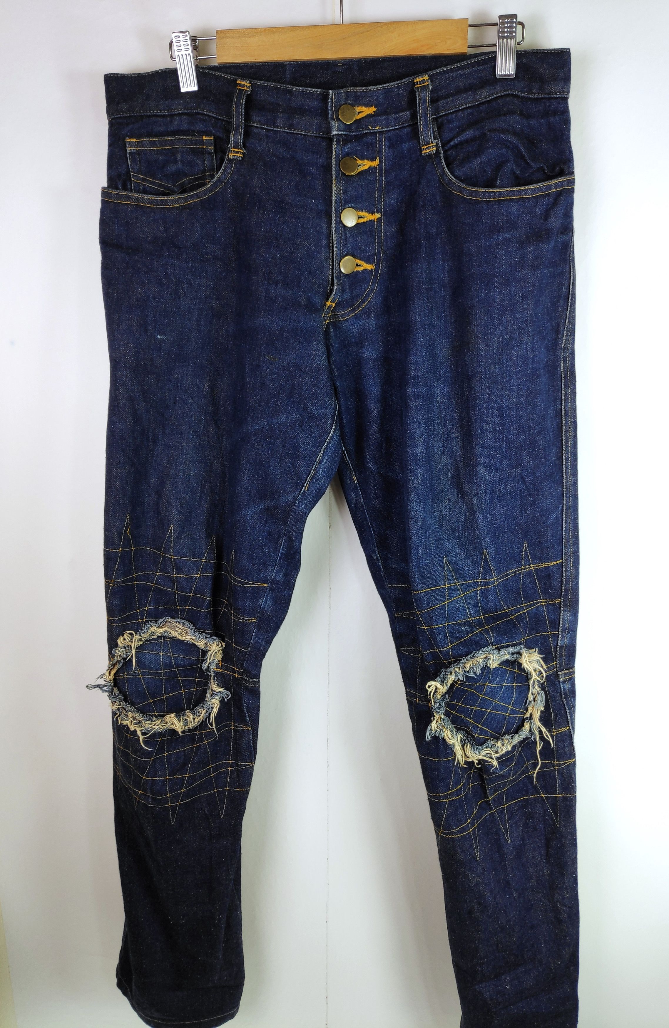 Christopher Nemeth Christopher Nemeth Denim Distresses Biker Jeans Size US 34 / EU 50 - 2 Thumbnail