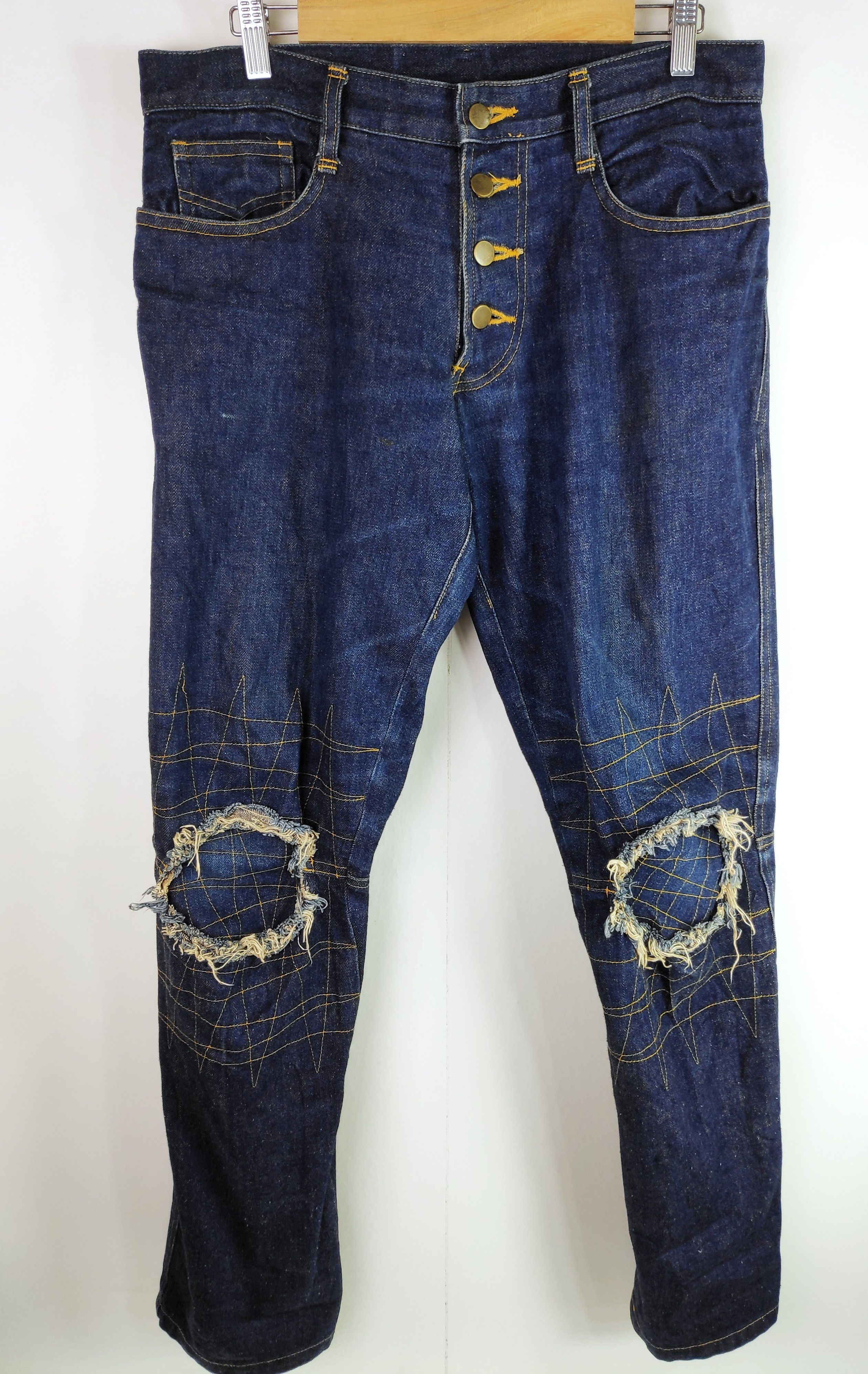 Christopher Nemeth Christopher Nemeth Denim Distresses Biker Jeans Size US 34 / EU 50 - 1 Thumbnail