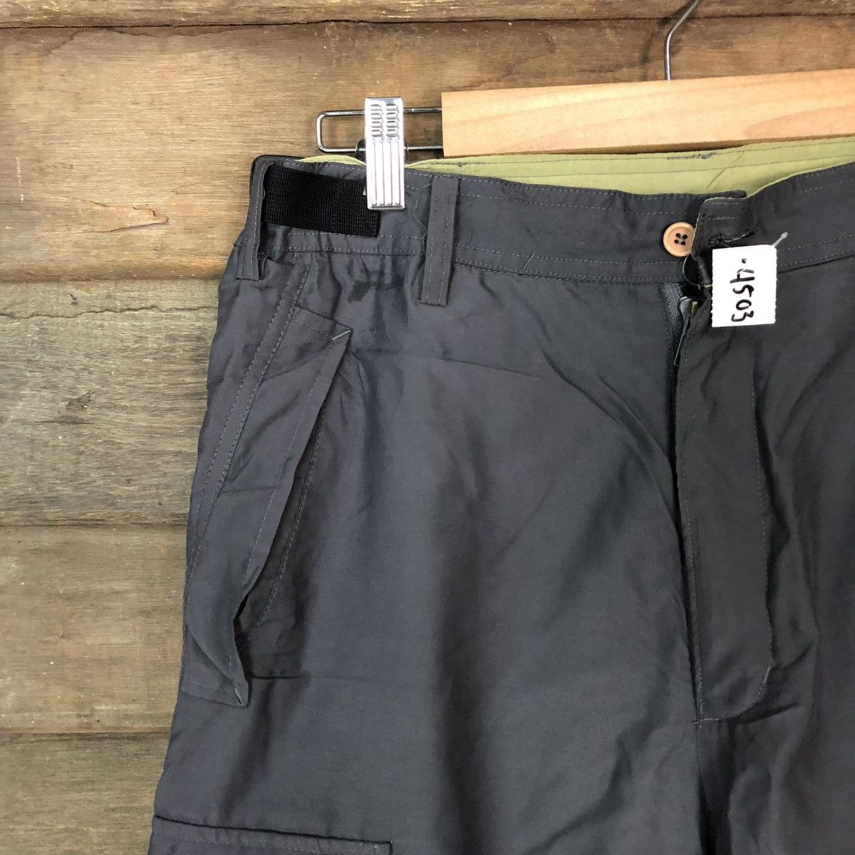 Japanese Brand U.P.S.T Grey hiking multi pocket Cargo Pants #4503 Size US 29 - 4 Thumbnail