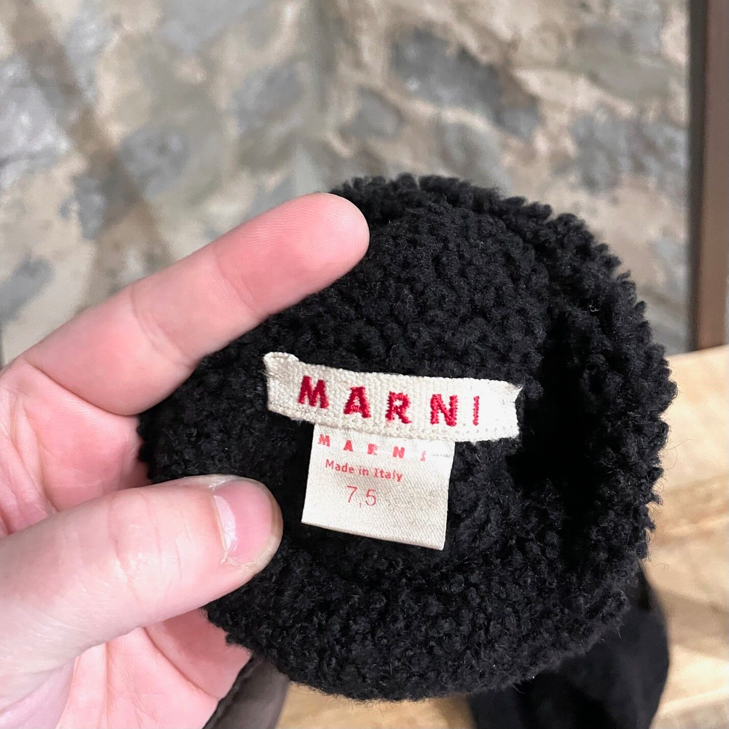 Marni Marni Chocolate Brown Suede Mittens Size ONE SIZE - 4 Thumbnail