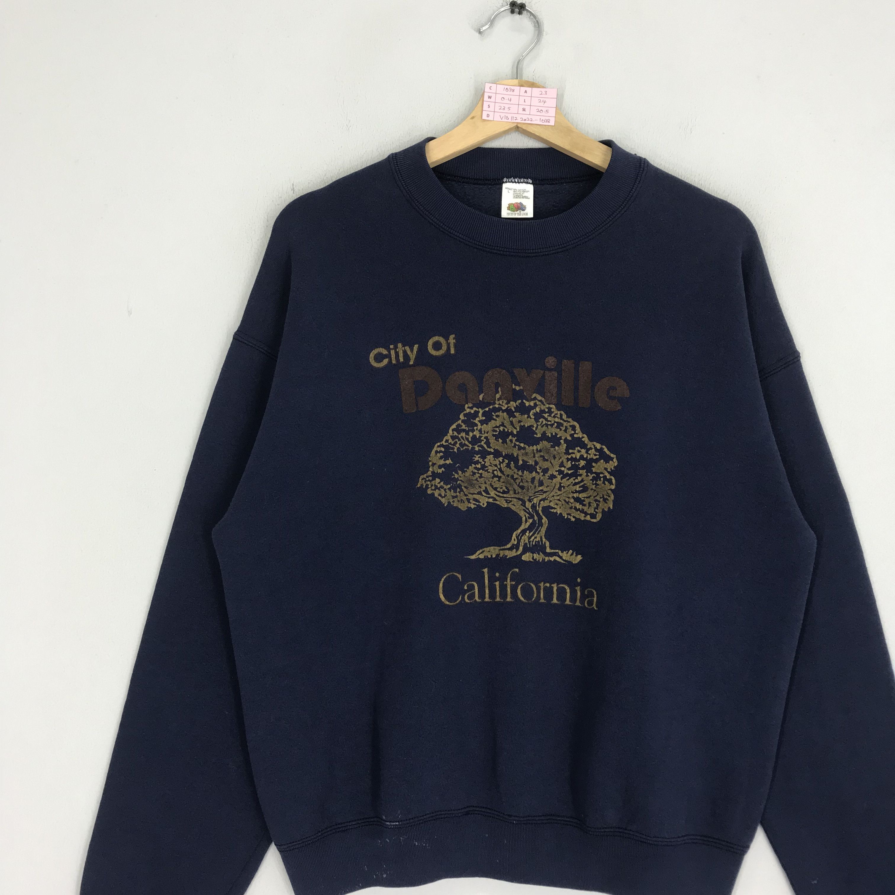 Fruit Of The Loom Vintage 90's City of Danville California Sweatshirts Size US L / EU 52-54 / 3 - 3 Thumbnail