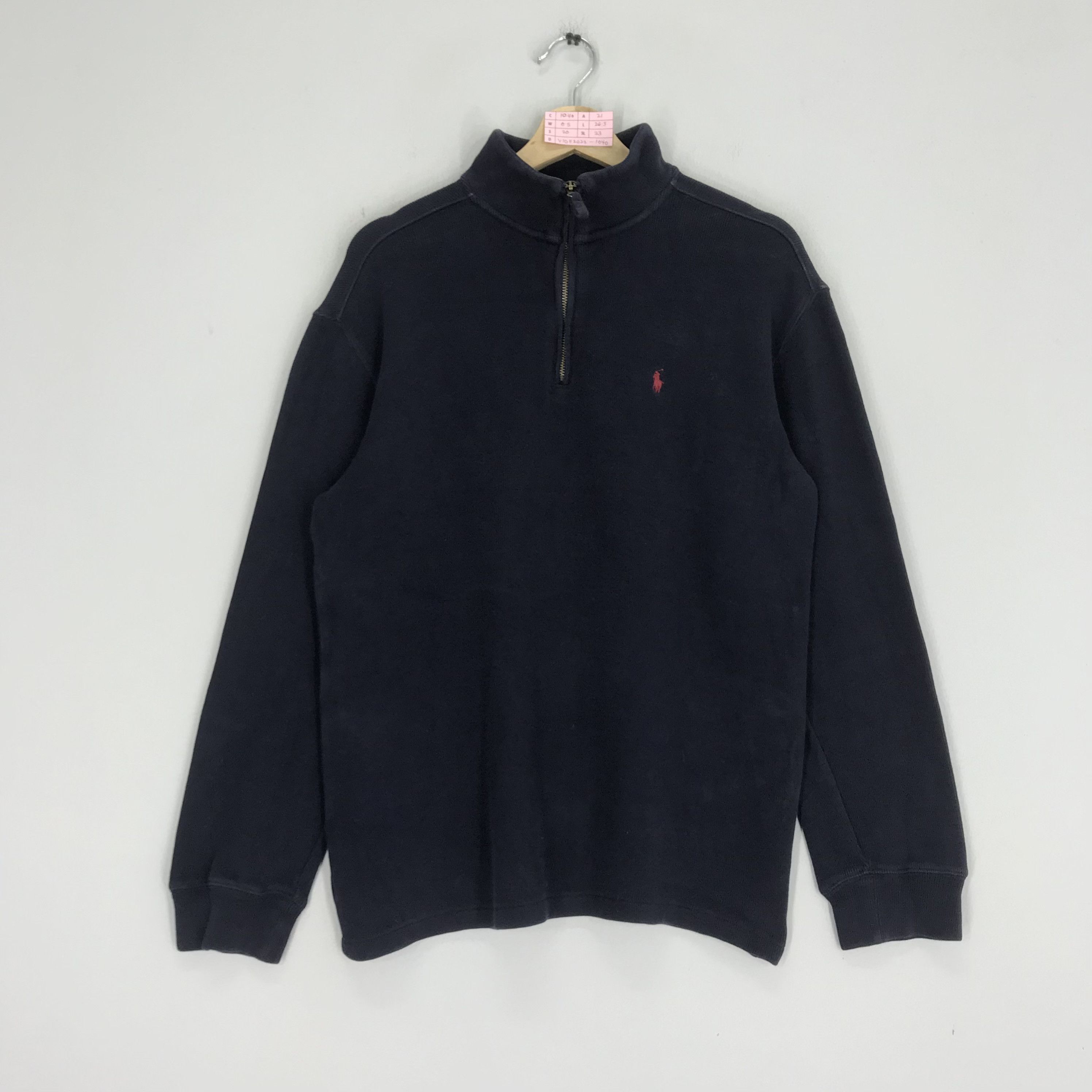 Polo Ralph Lauren Vintage Polo by Ralph Lauren Small Pony Half Zipper Sweater Size US M / EU 48-50 / 2 - 1 Thumbnail