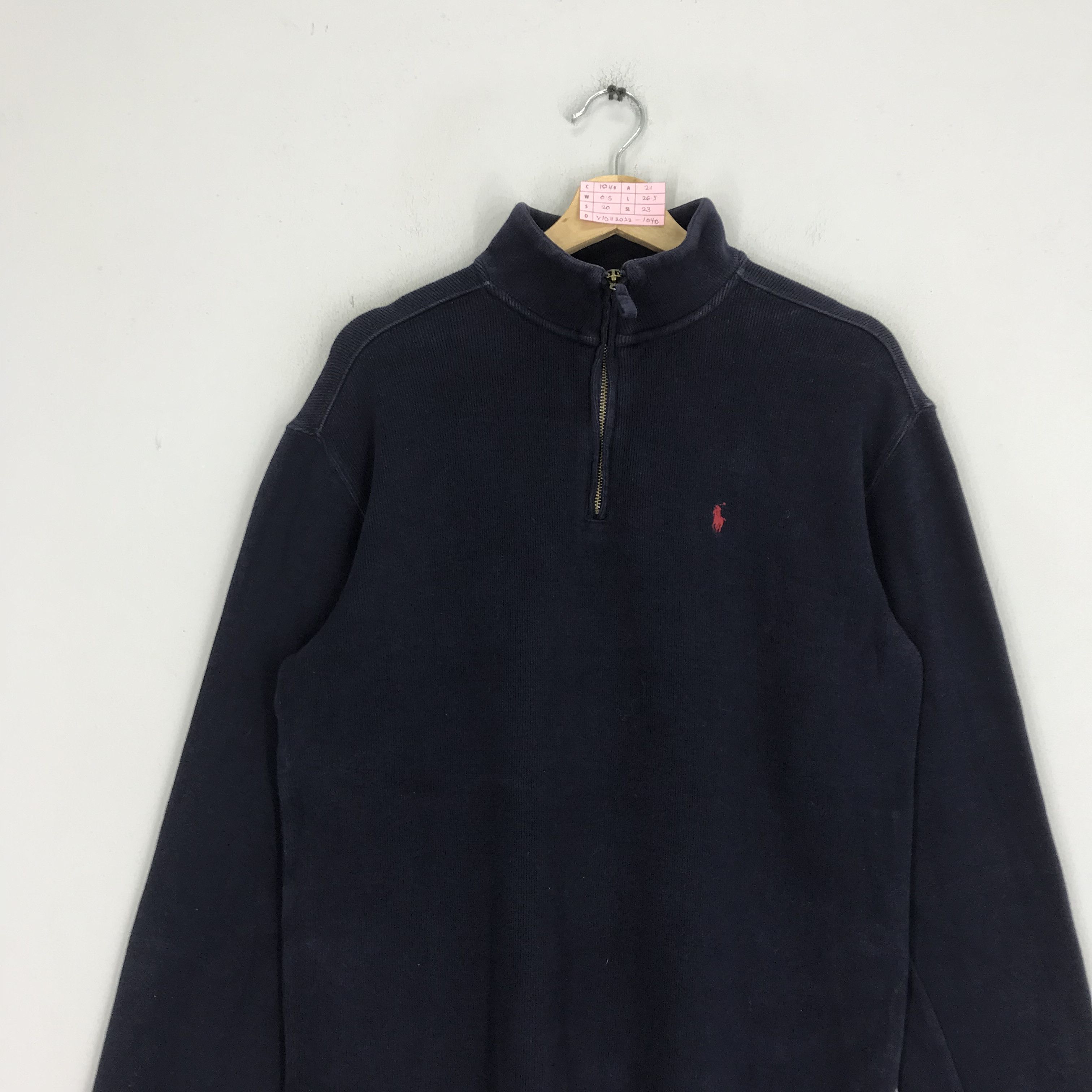Polo Ralph Lauren Vintage Polo by Ralph Lauren Small Pony Half Zipper Sweater Size US M / EU 48-50 / 2 - 3 Thumbnail