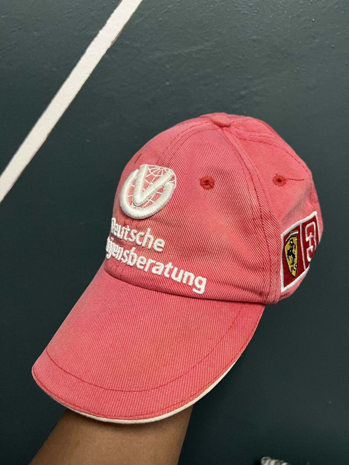 Ferrari × Vintage Vintage F1 Michael Schumacher Ferrari sunfaded distress cap Size ONE SIZE - 1 Thumbnail