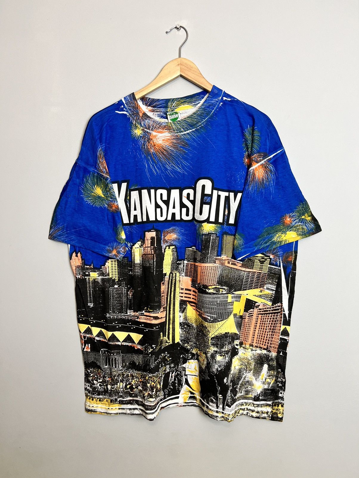 Band Tees Vintage 90's Kansas City All Over Print Tee Jazz City XL Size US XL / EU 56 / 4 - 1 Thumbnail
