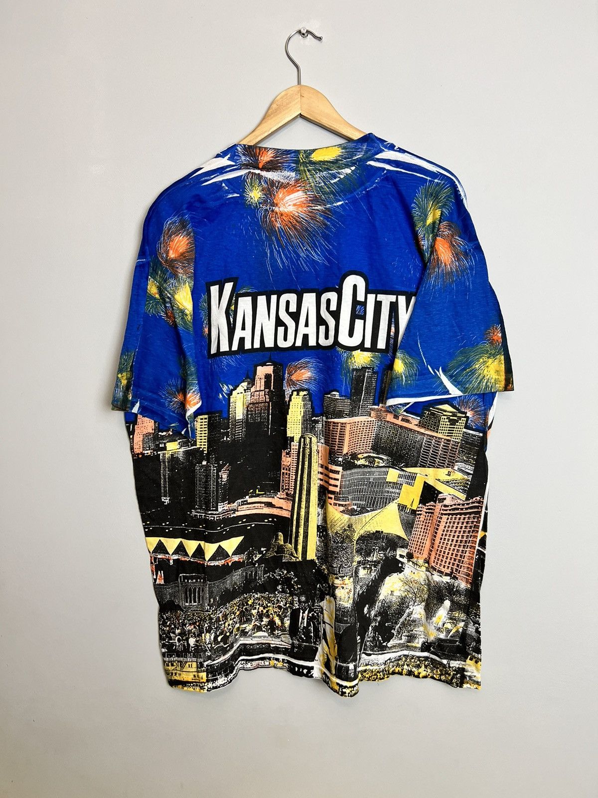 Band Tees Vintage 90's Kansas City All Over Print Tee Jazz City XL Size US XL / EU 56 / 4 - 2 Thumbnail