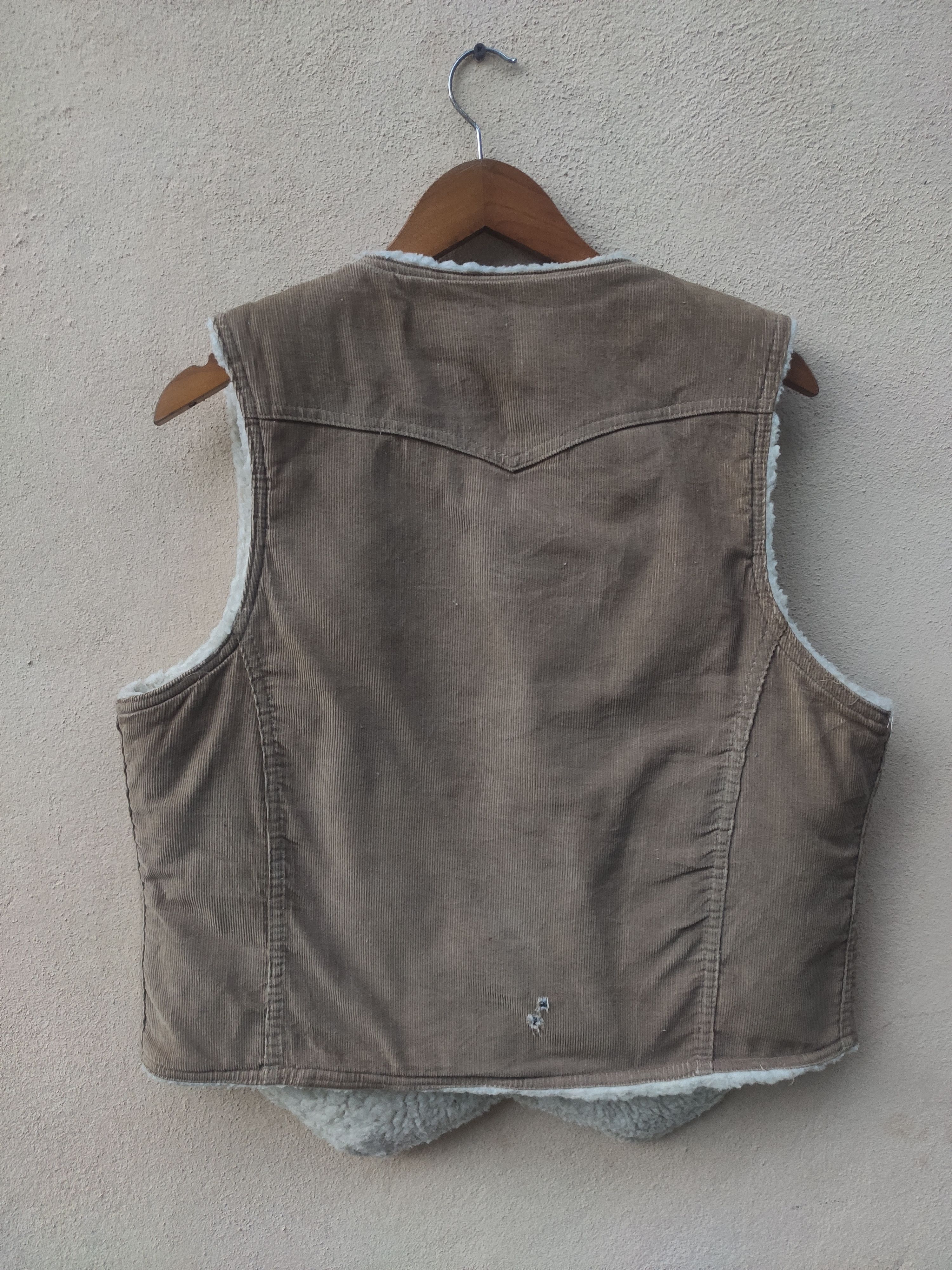 Levi's 🔥 Vintage 90s Vintage Levis Vest sherpa made in USA Size US L / EU 52-54 / 3 - 5 Thumbnail