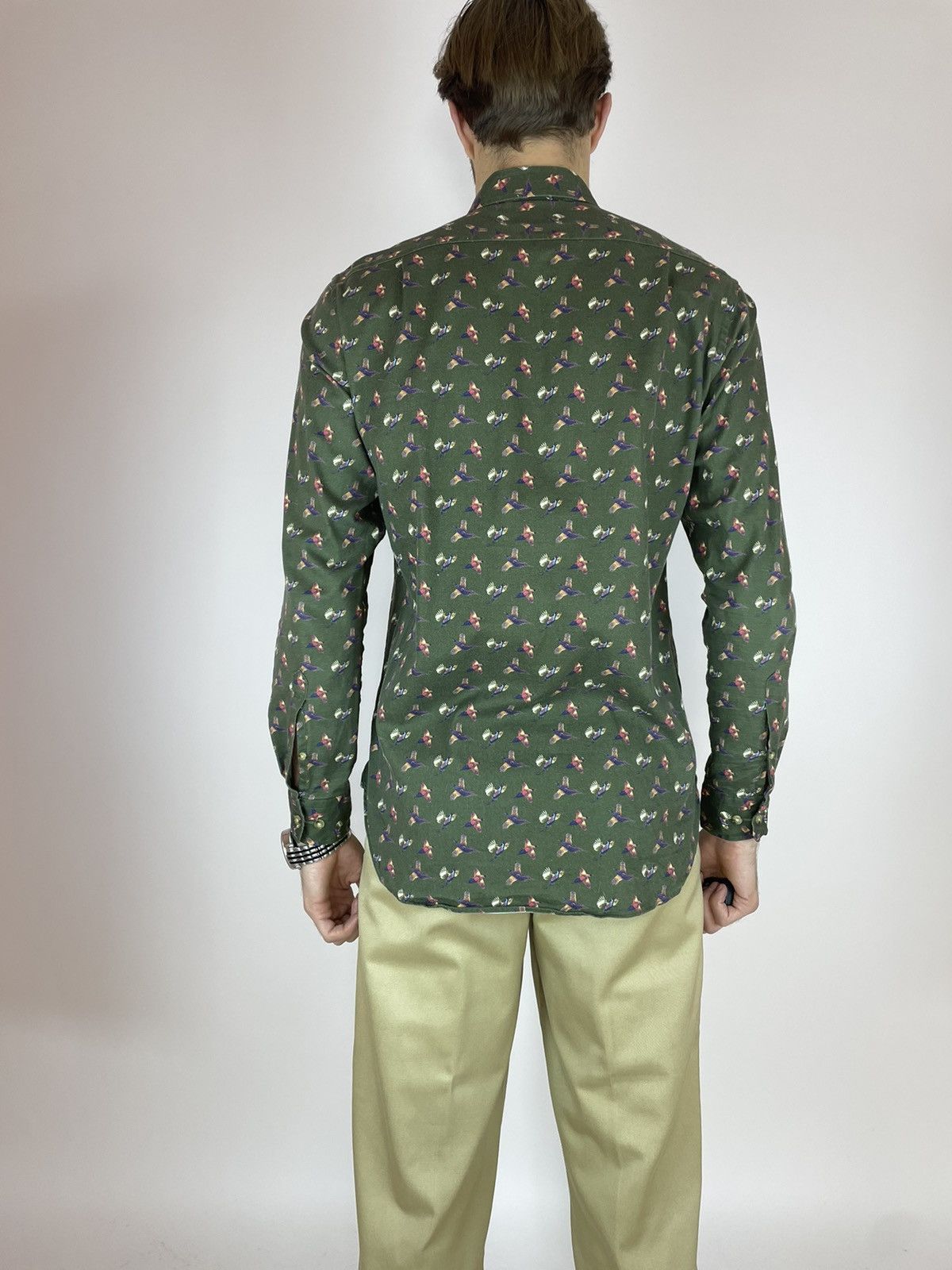 Viyella VIYELLA Mens Shirt long sleeve ducks pattern size 16.5 / L Size US L / EU 52-54 / 3 - 7 Thumbnail