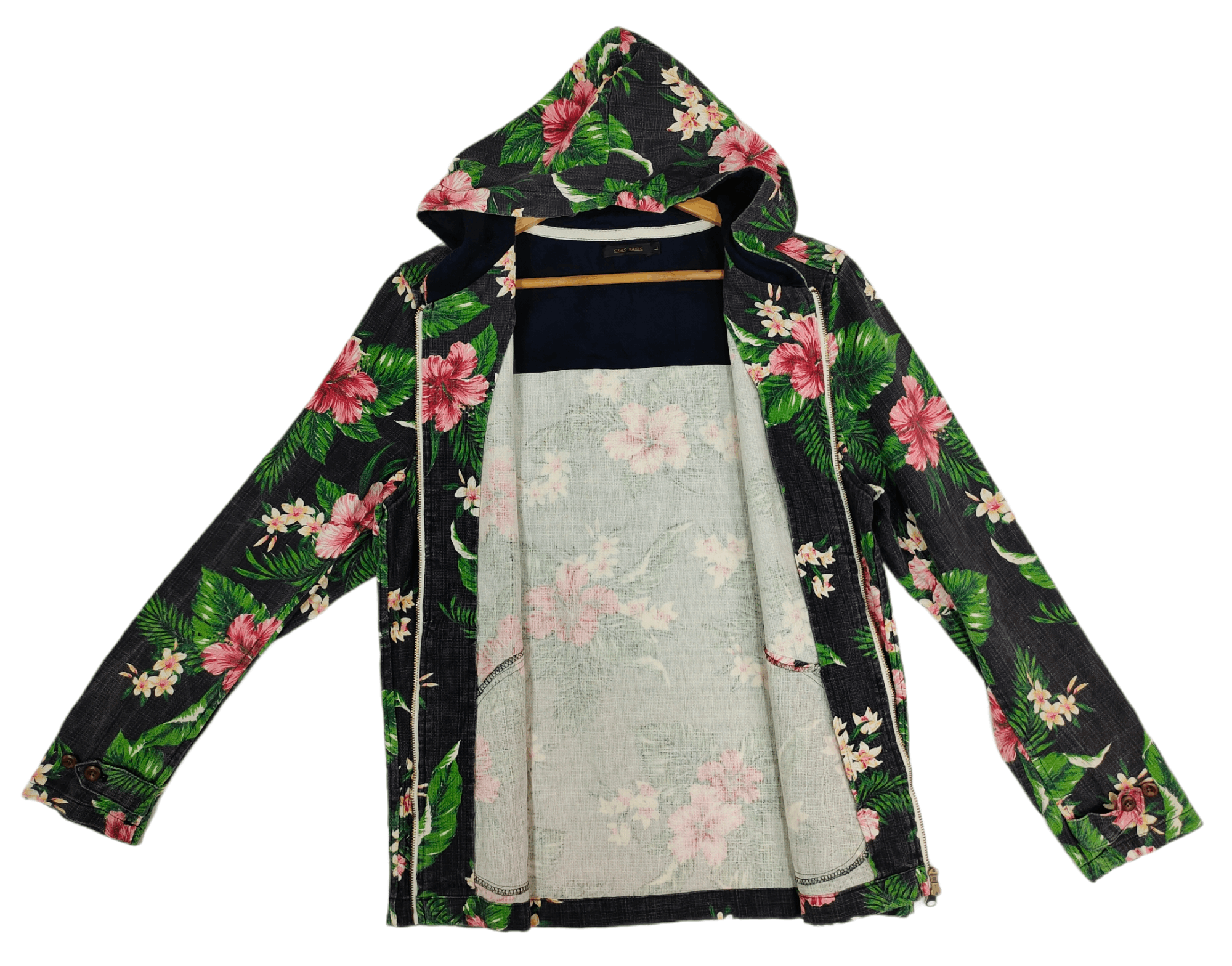 Ciaopanic × Japanese Brand Ciaopanic fullprint flower denim hoodie jacket Size US L / EU 52-54 / 3 - 5 Thumbnail