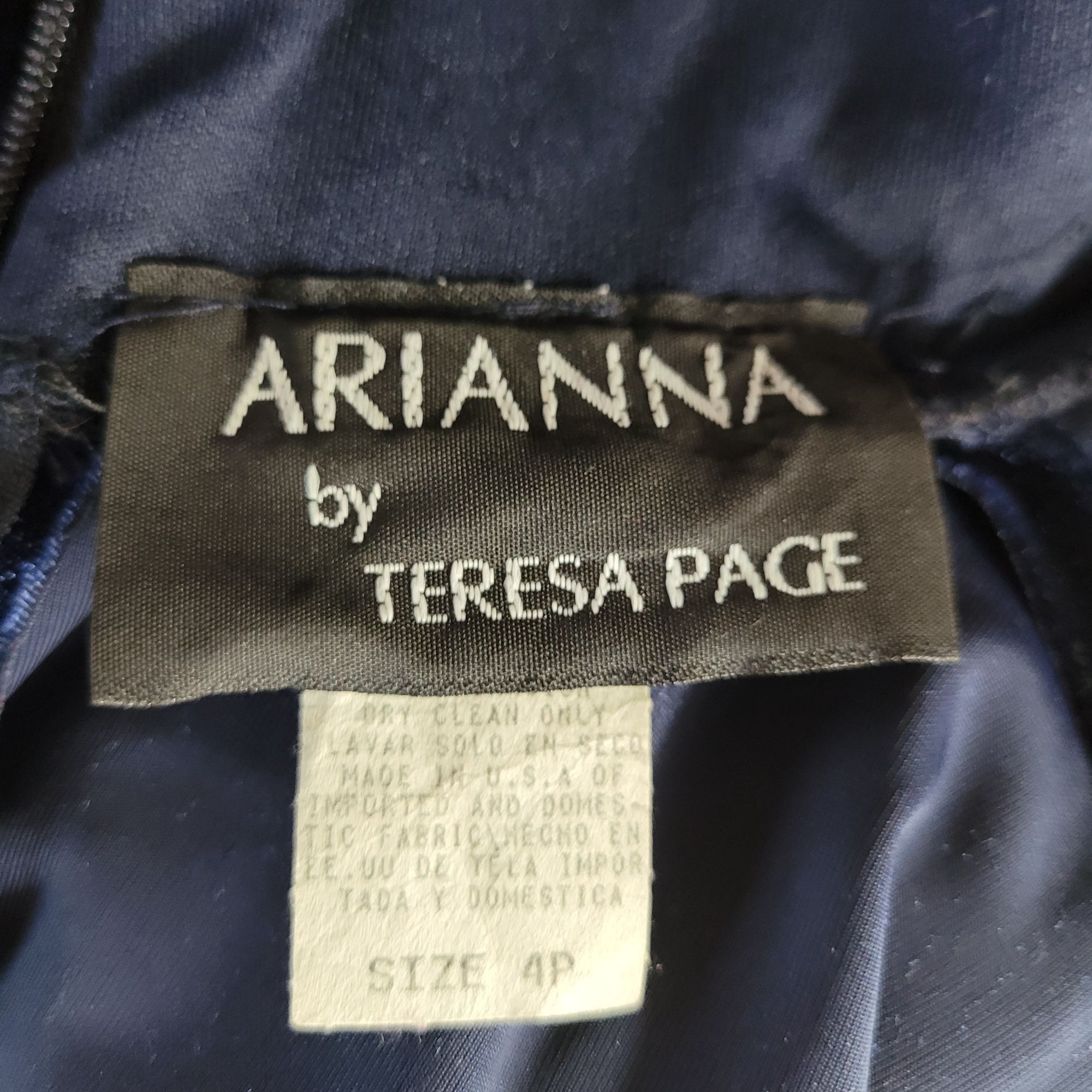 Vintage 80's Arianna Dress Gown Velour Cheongsam Embroidered Navy 4P Size S / US 4 / IT 40 - 11 Thumbnail