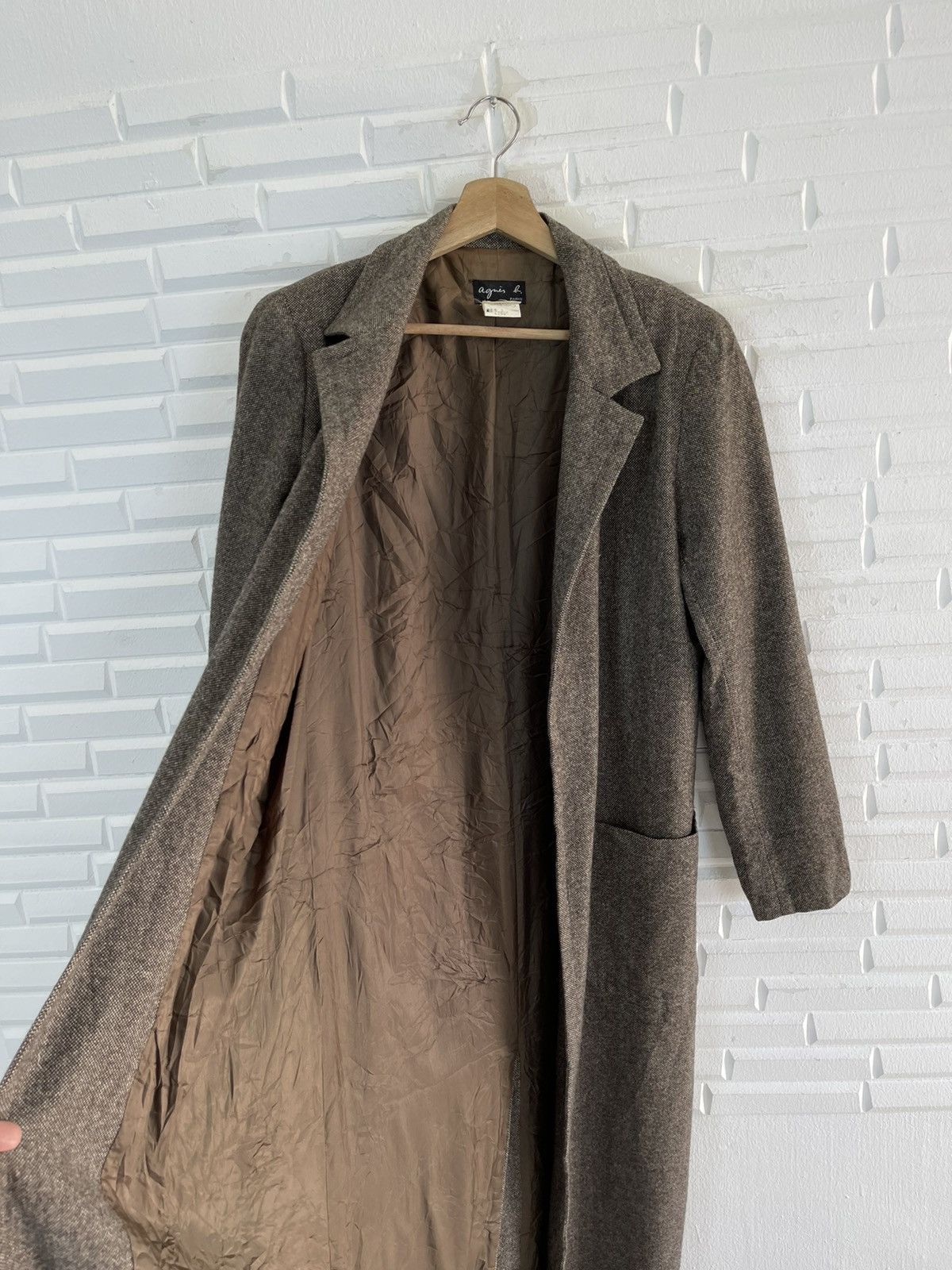 agnes b. Vintage Agnes B Paris Long Coat Houndstooth Size S / US 4 / IT 40 - 2 Thumbnail