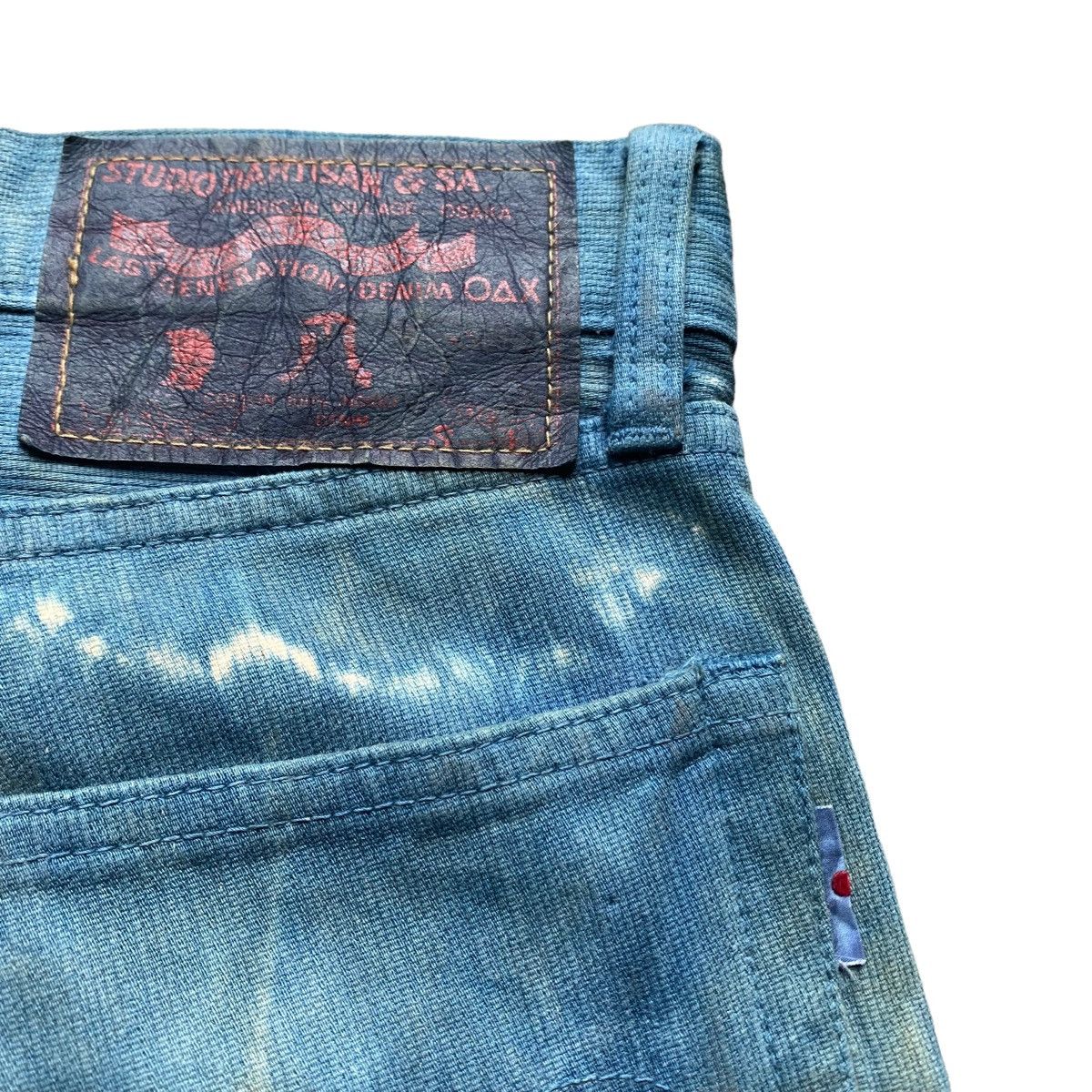 Studio D'Artisan Vtg Spilled Indigo Denim Size US 34 / EU 50 - 12 Thumbnail