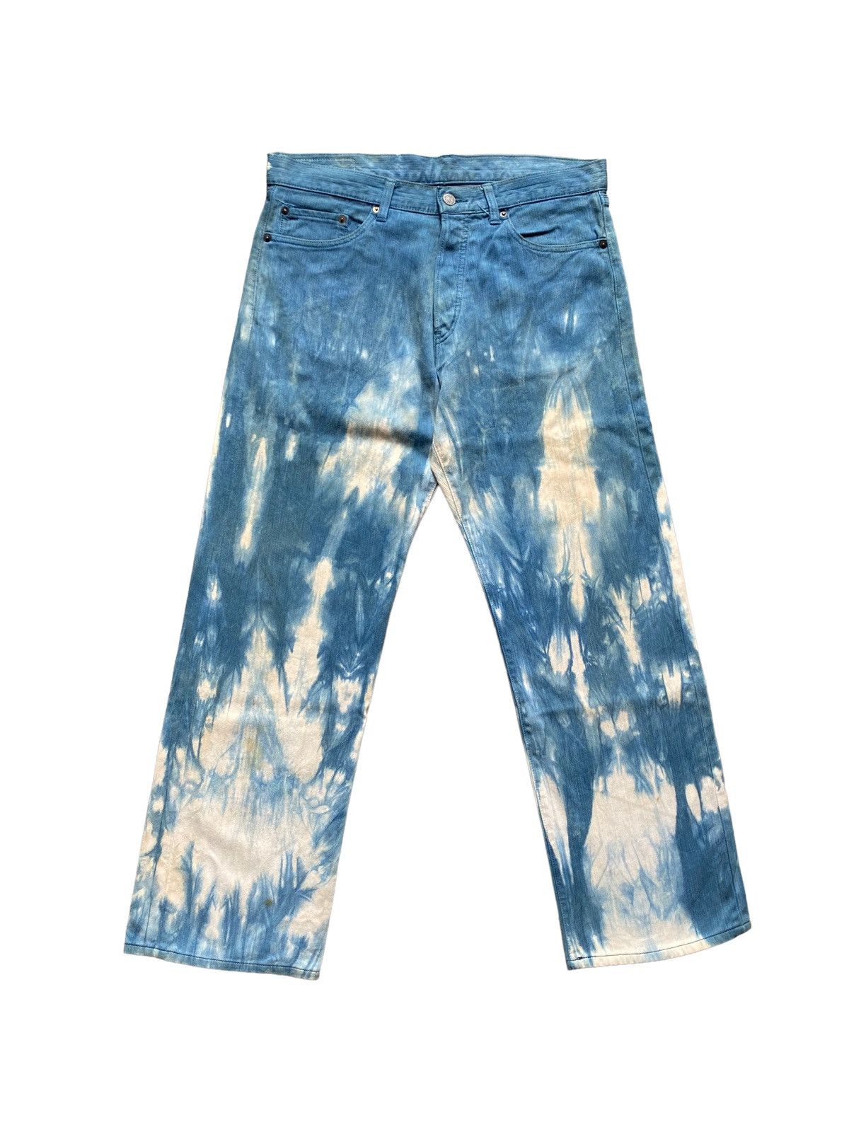 Studio D'Artisan Vtg Spilled Indigo Denim Size US 34 / EU 50 - 2 Thumbnail