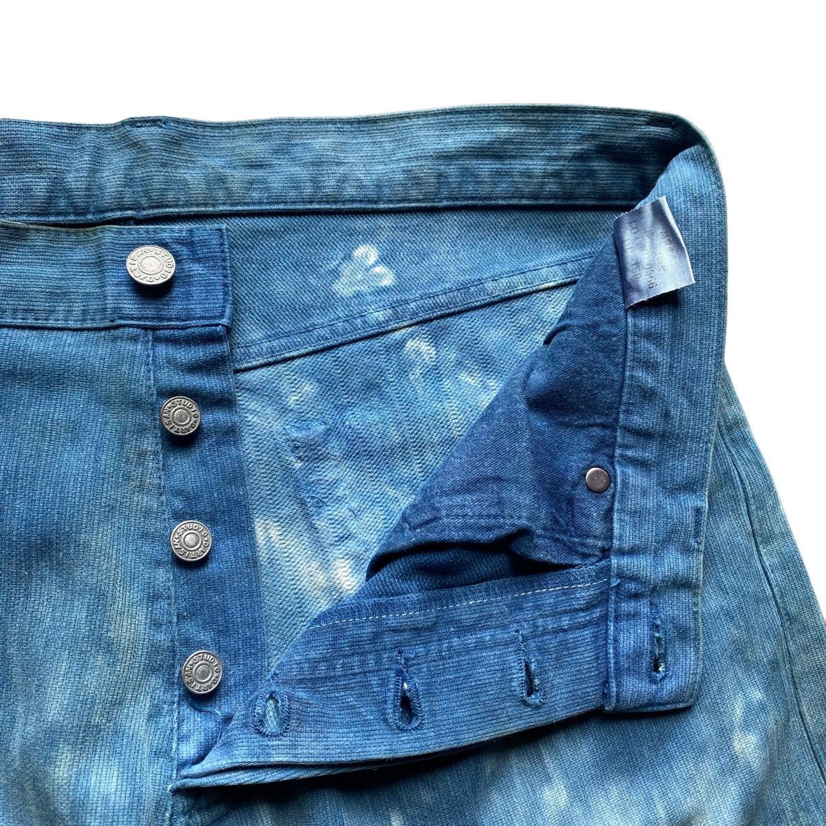 Studio D'Artisan Vtg Spilled Indigo Denim Size US 34 / EU 50 - 9 Thumbnail
