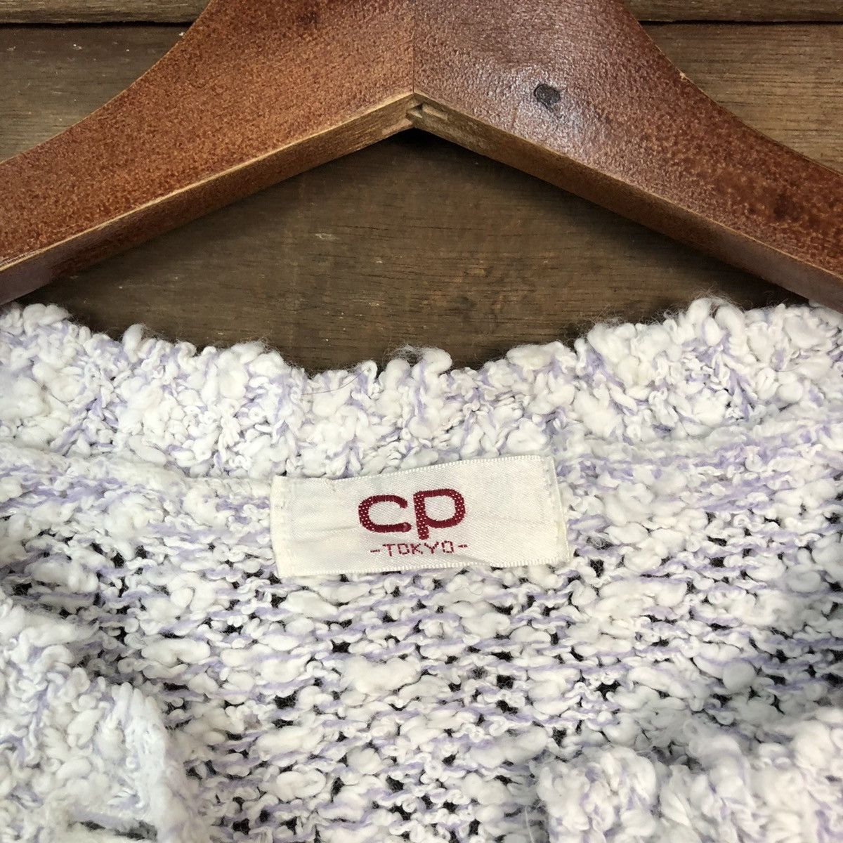Japanese Brand CP Tokyo White Patterned Cardigans #H011 Size US M / EU 48-50 / 2 - 6 Thumbnail