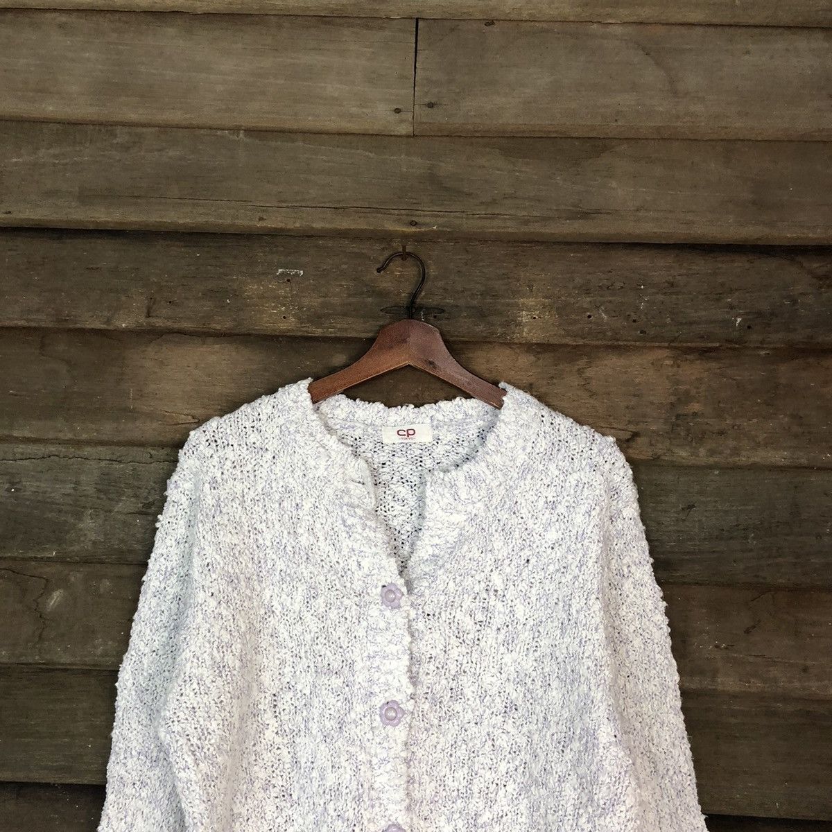 Japanese Brand CP Tokyo White Patterned Cardigans #H011 Size US M / EU 48-50 / 2 - 2 Thumbnail