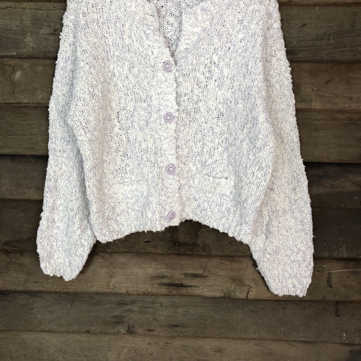 Japanese Brand CP Tokyo White Patterned Cardigans #H011 Size US M / EU 48-50 / 2 - 3 Thumbnail