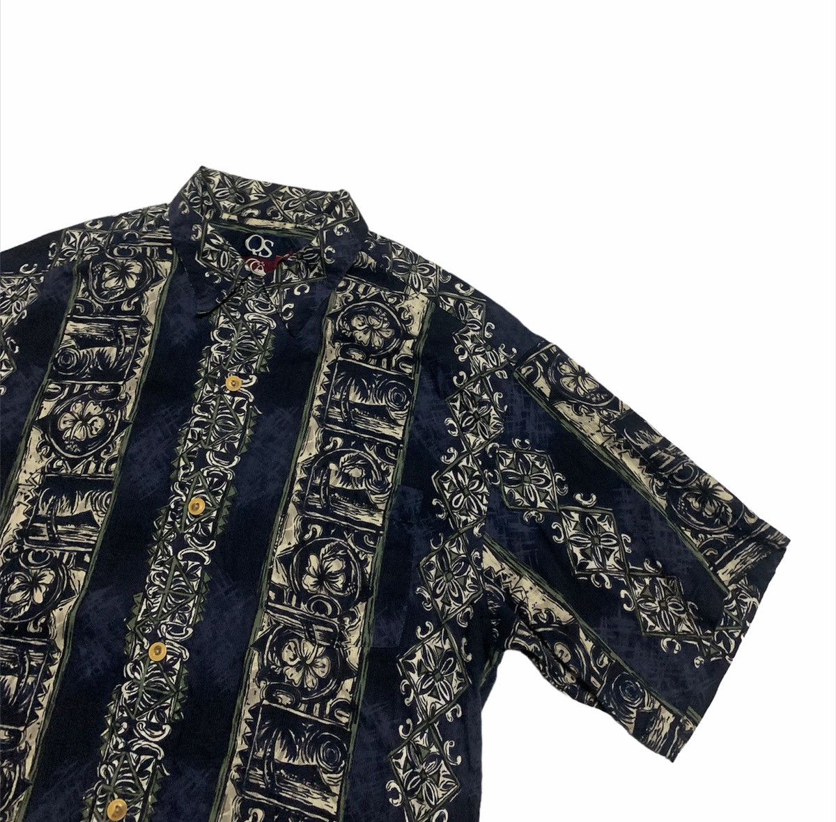Quiksilver × Vintage 90s Quiksilver rayon surf hawaiian shirt Size US M / EU 48-50 / 2 - 3 Thumbnail