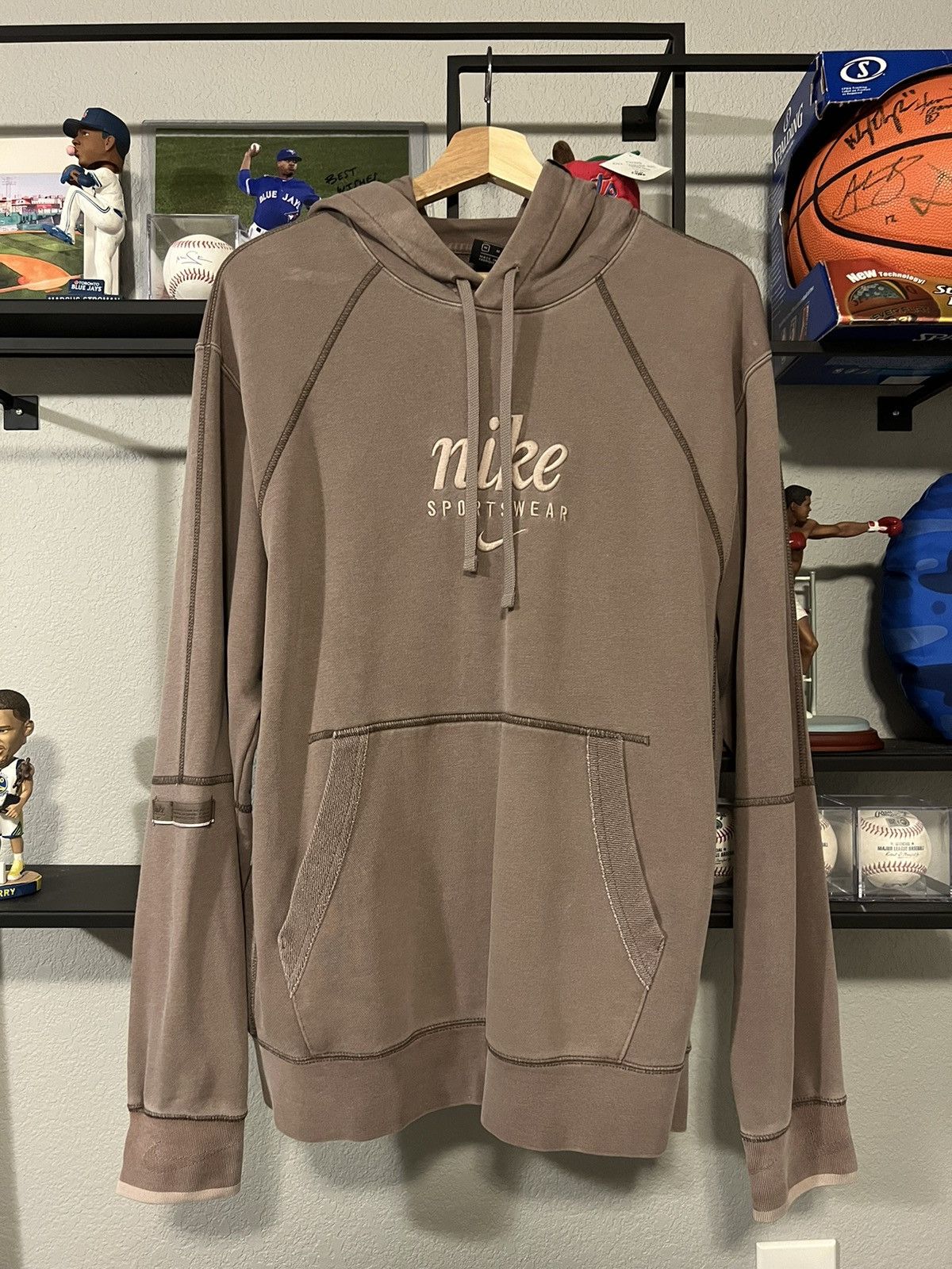 nikelab brown hoodie