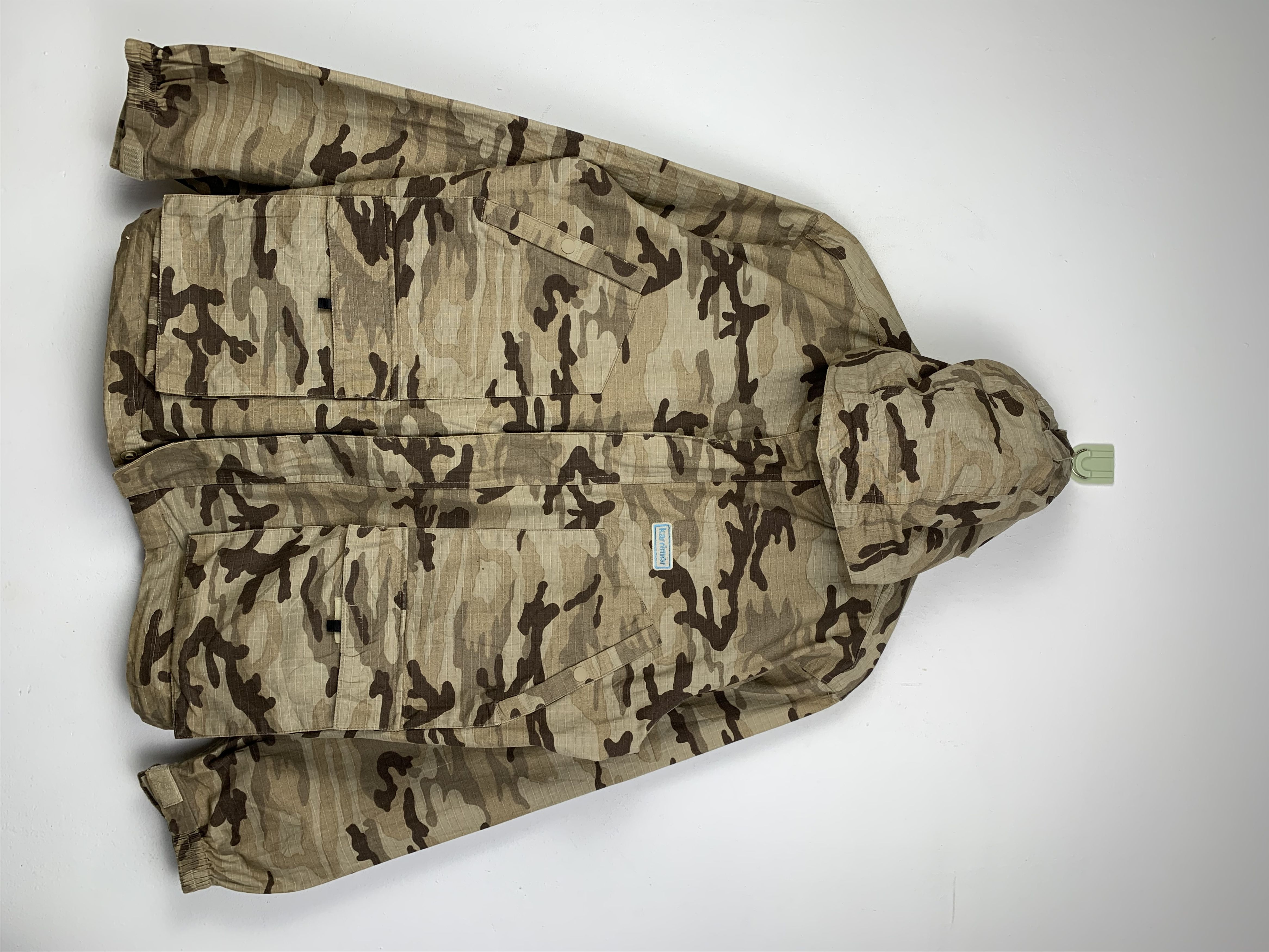 image of Vintage Karrimor Fortress Camo Desert Parka Zipper Jacket, Men's (Size Medium)