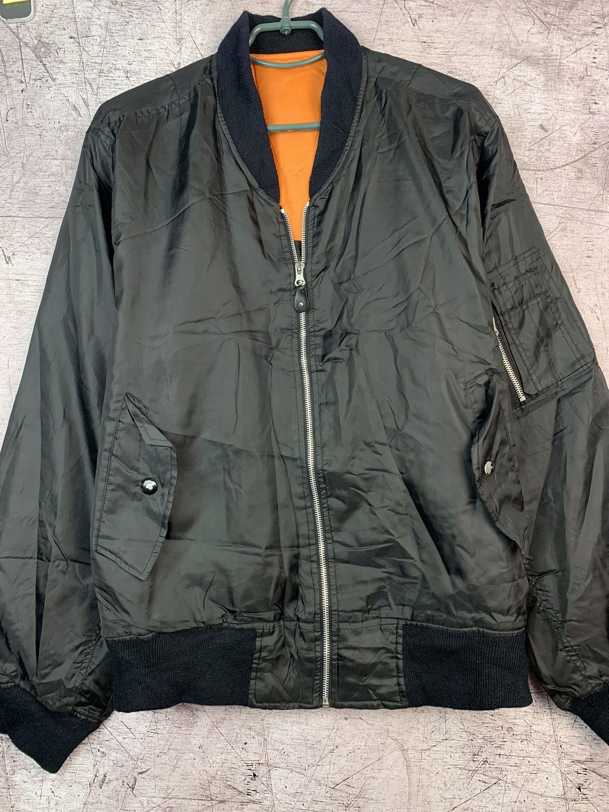 Vintage Vintage MA 1 Bomber Jacket Reversible Military Flyers Nylon Size US L / EU 52-54 / 3 - 8 Thumbnail