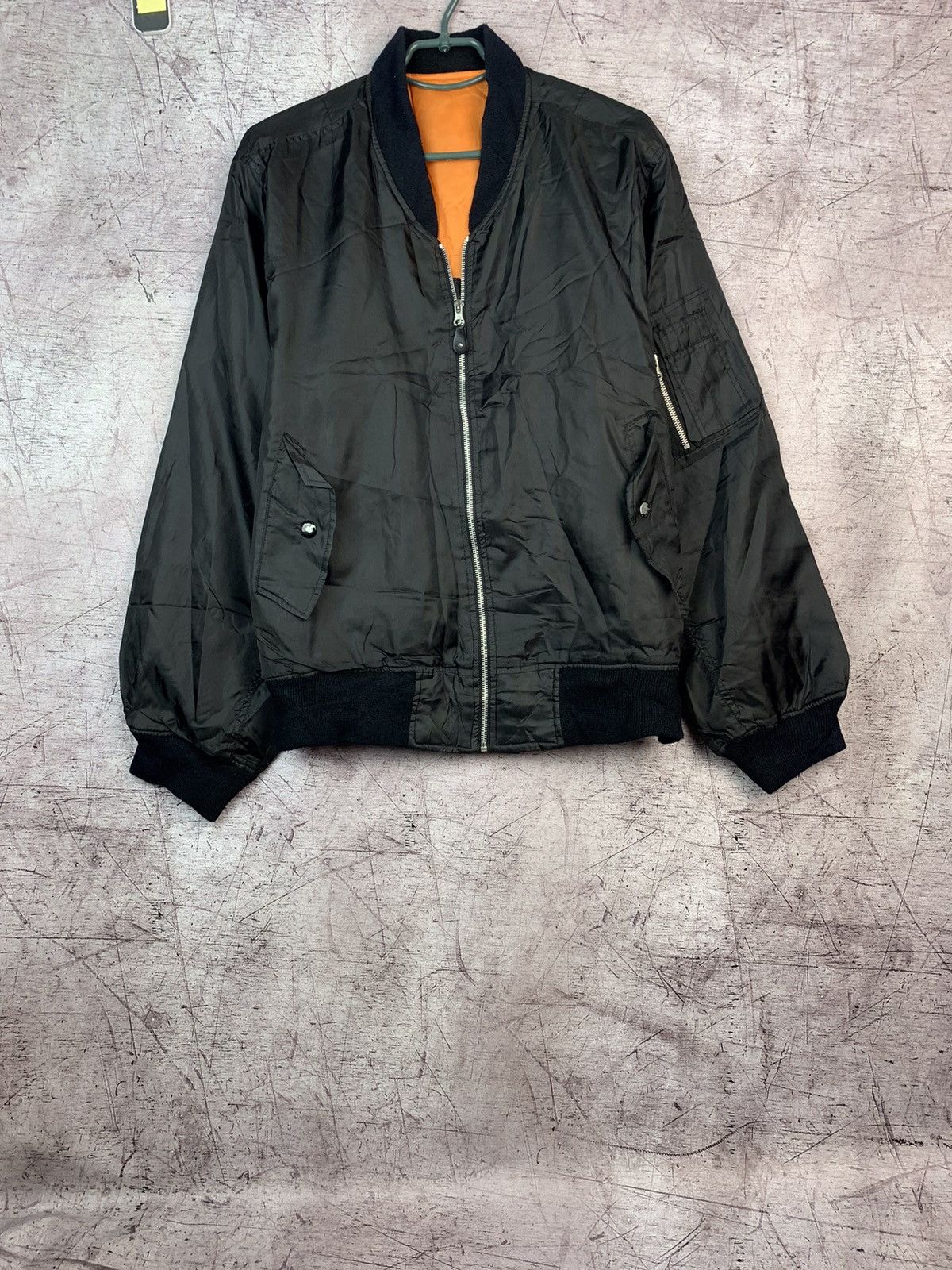 Vintage Vintage MA 1 Bomber Jacket Reversible Military Flyers Nylon Size US L / EU 52-54 / 3 - 1 Thumbnail