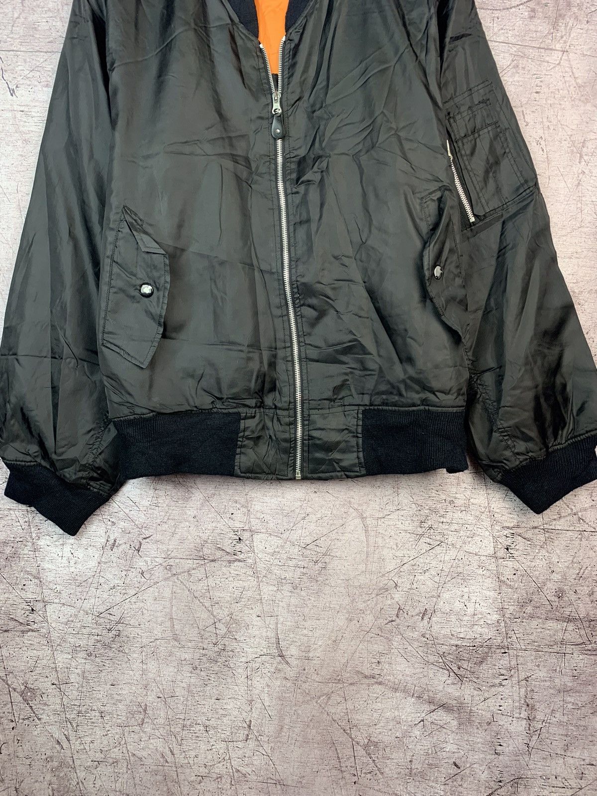 Vintage Vintage MA 1 Bomber Jacket Reversible Military Flyers Nylon Size US L / EU 52-54 / 3 - 5 Thumbnail