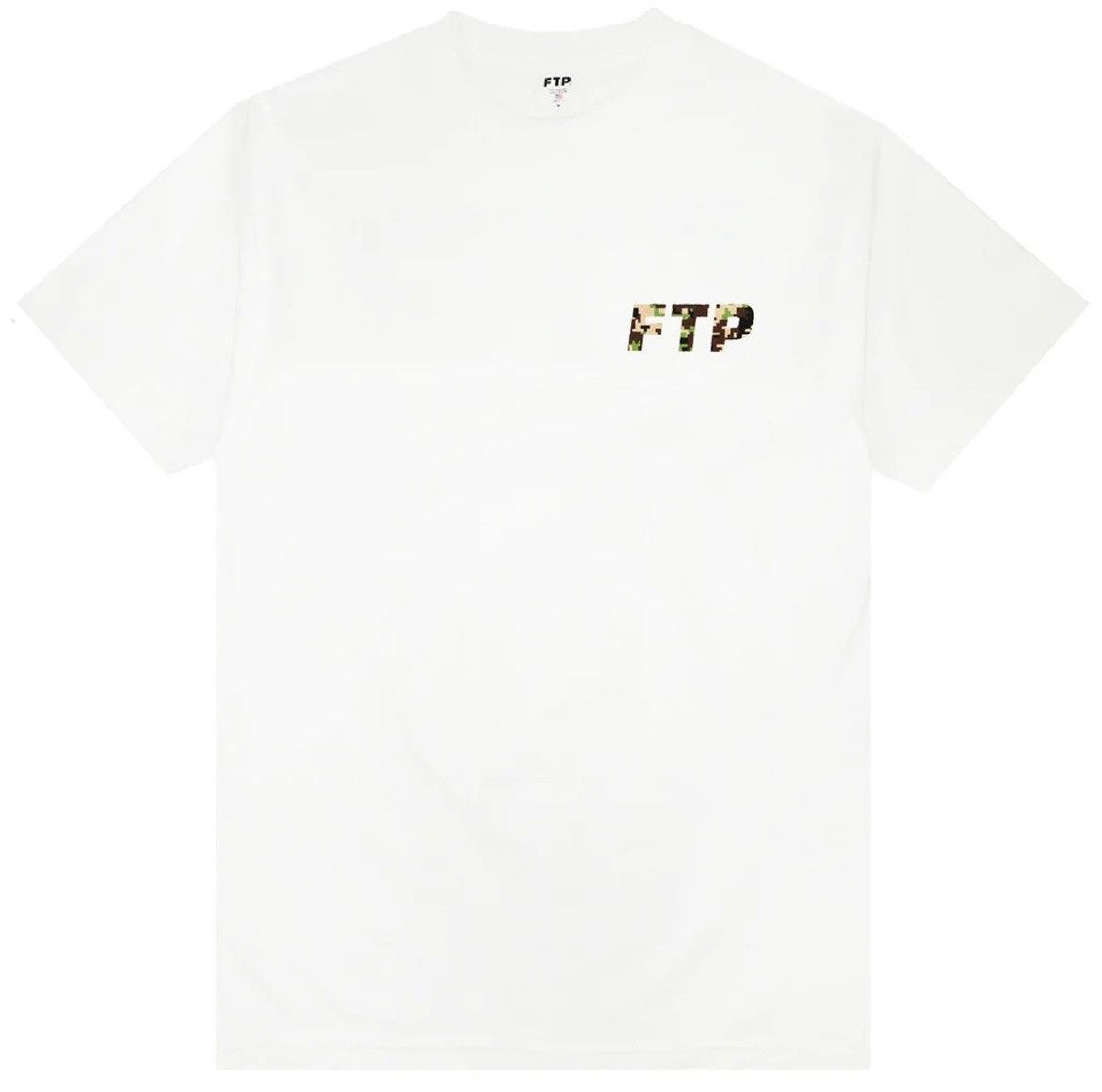 FTP Digital Camo Logo T-Shirt White Size L